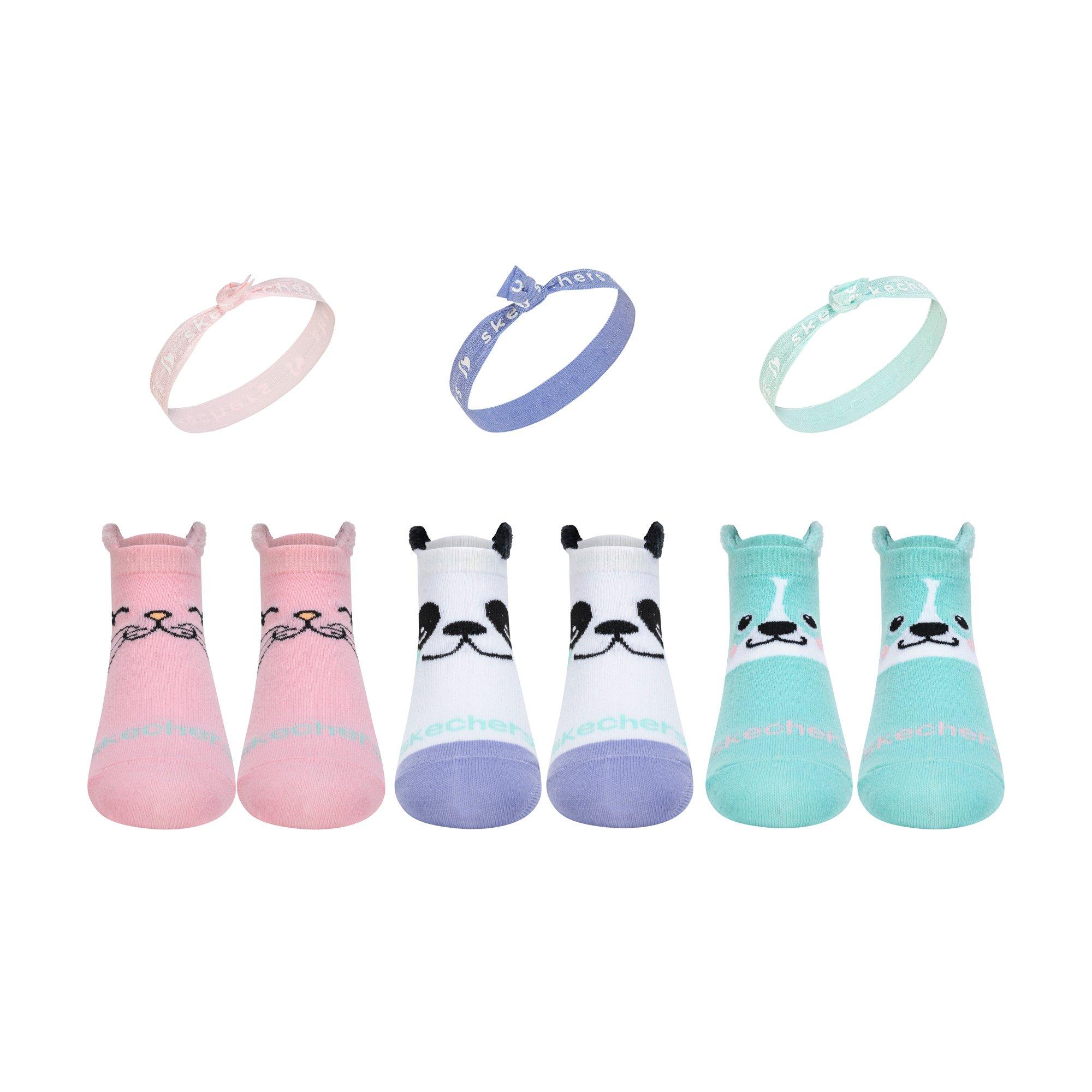 Pink/Blue - Skechers - Kids' Trainer Socks - 1