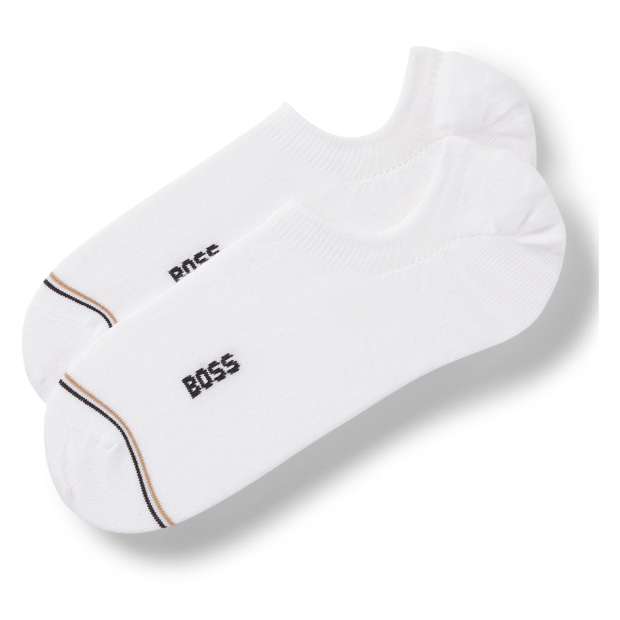 White 100 - Boss - Mens BOSS Bodywear 2-Pack Low Socks with Logo Detail - 3