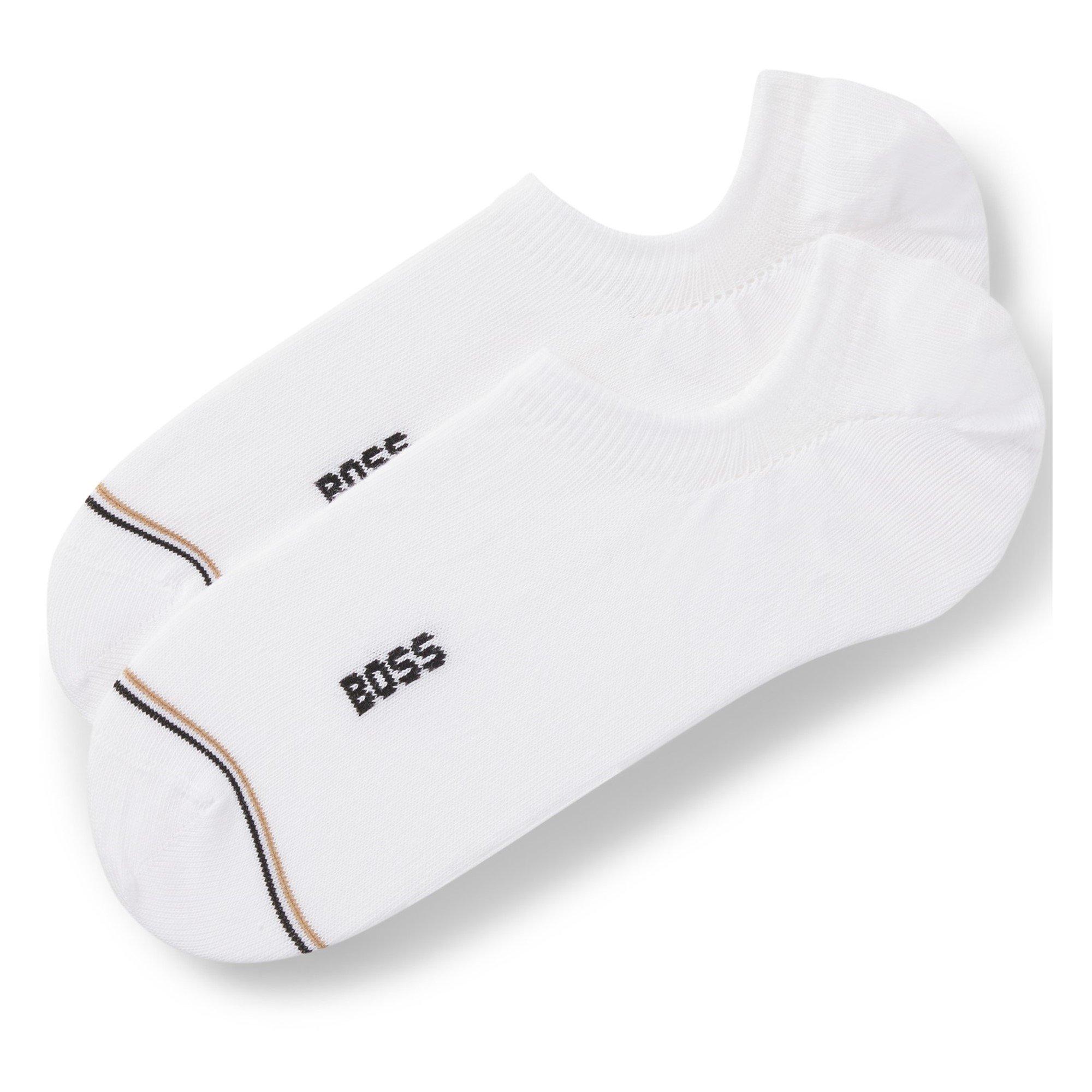 White 100 - Boss - Mens BOSS Bodywear 2-Pack Low Socks with Logo Detail - 4