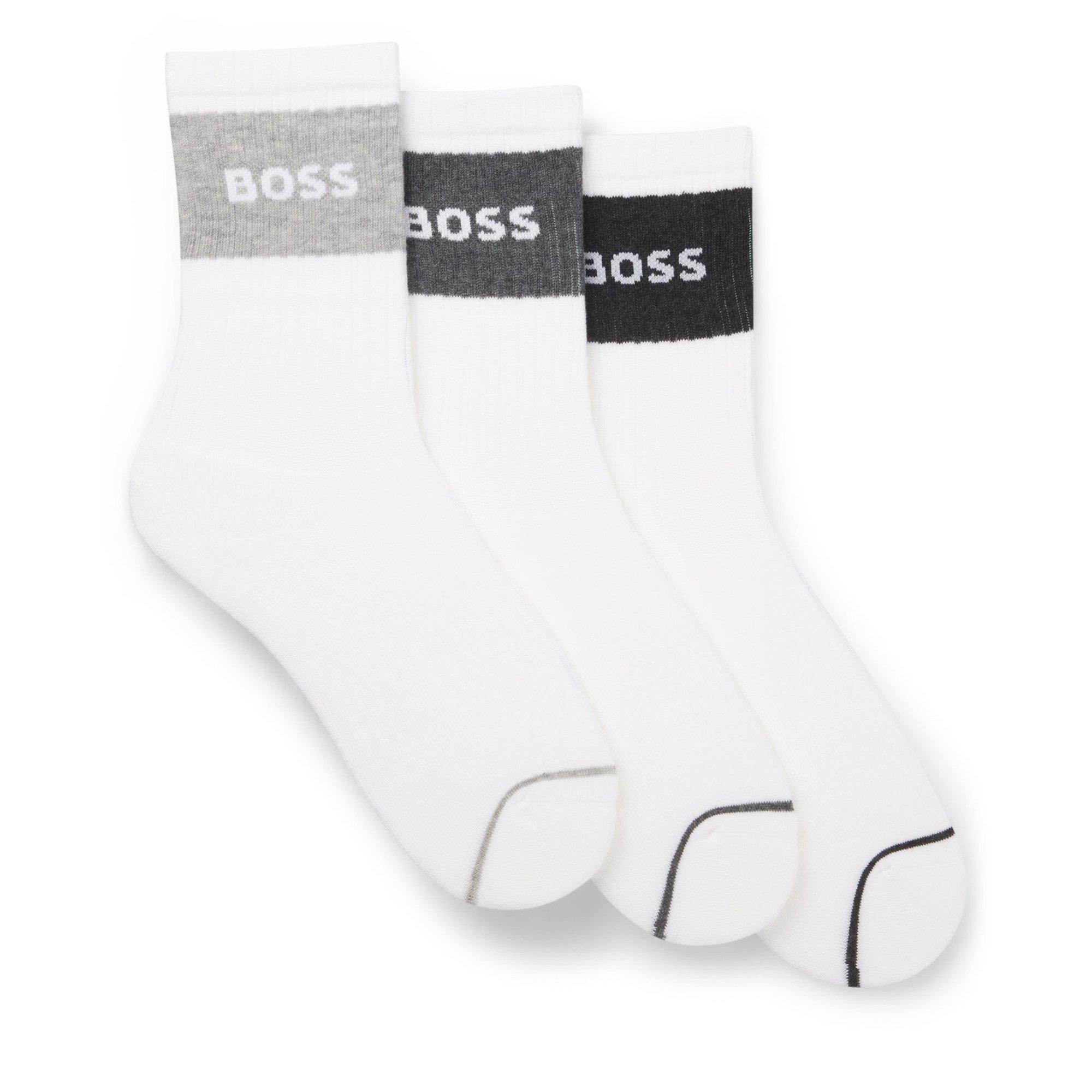 White 960 - Boss - Men's Quarter Socks - 1