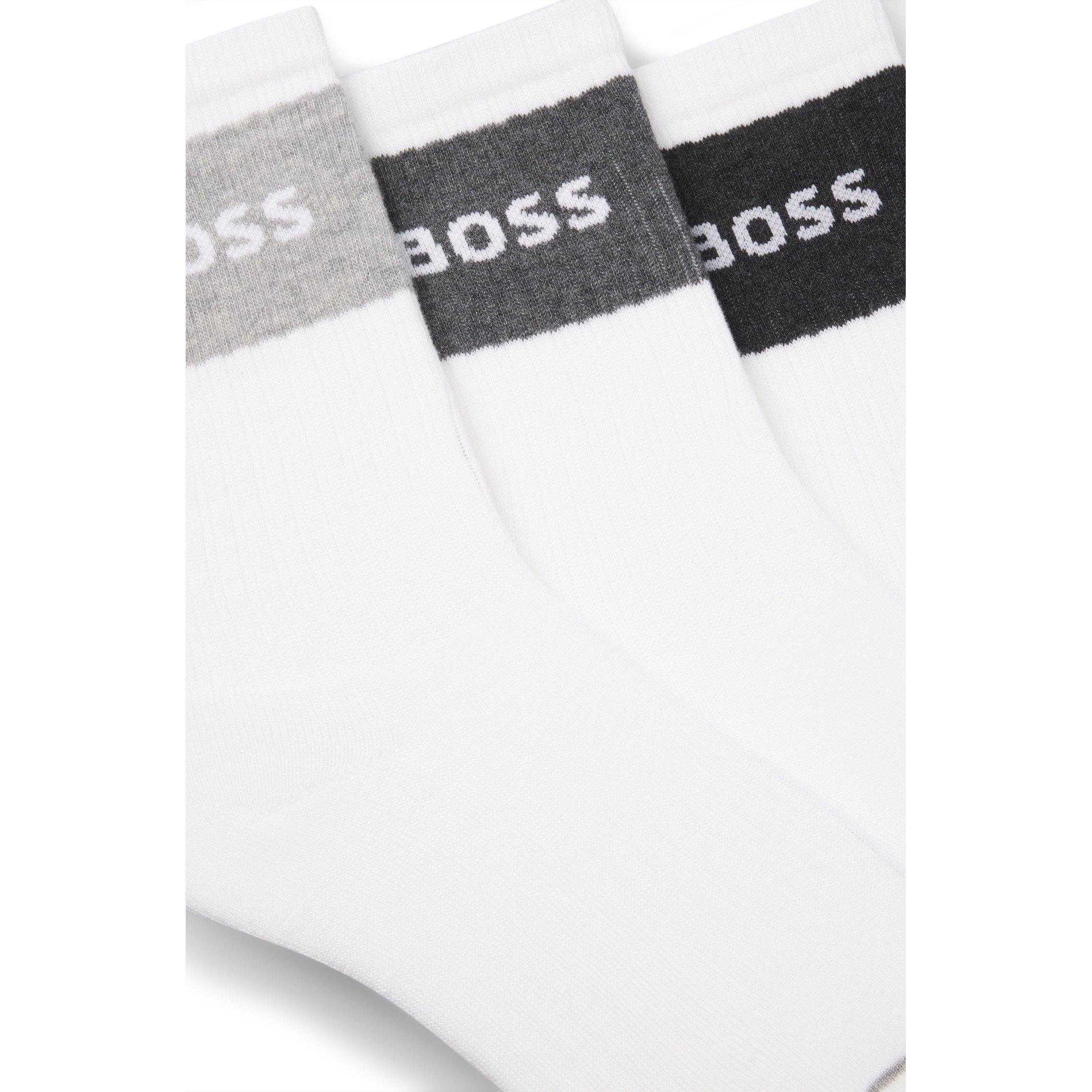 White 960 - Boss - Men's Quarter Socks - 2