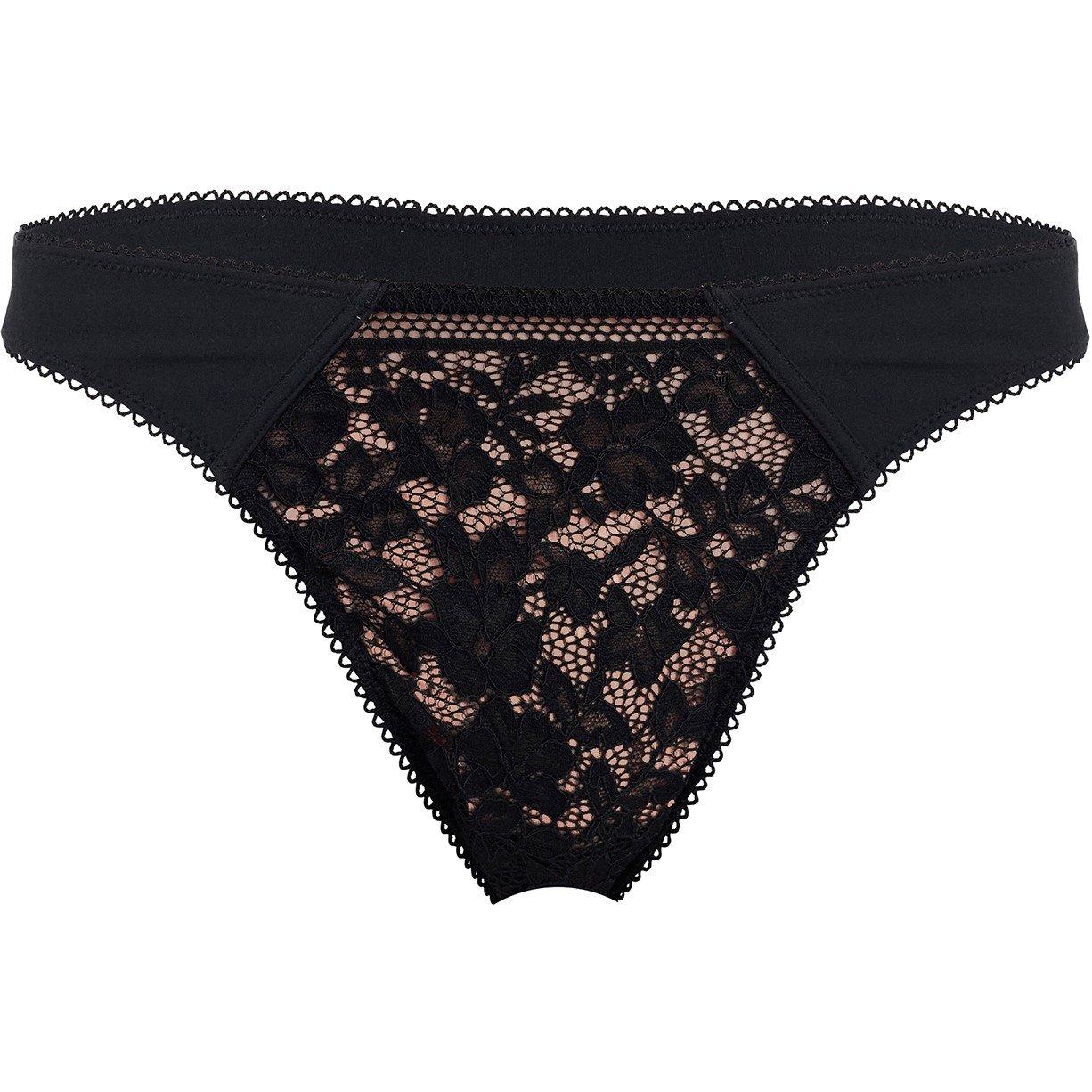 Wolford Women's Straight Laced Thong - Black - 16 (XL)