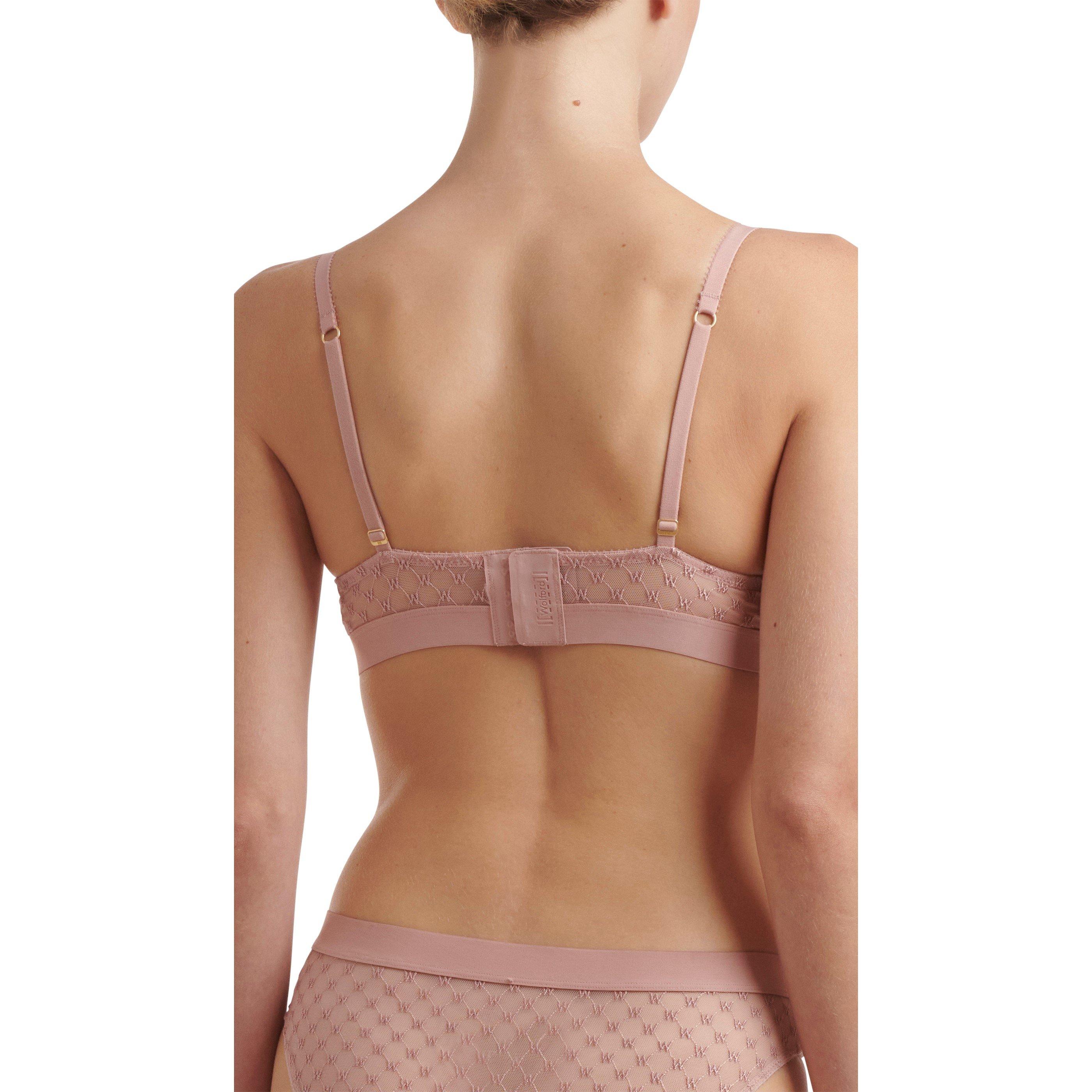 Pink - Wolford - Women's Sheer Lace Non-Wired Triangle Bralette - 4