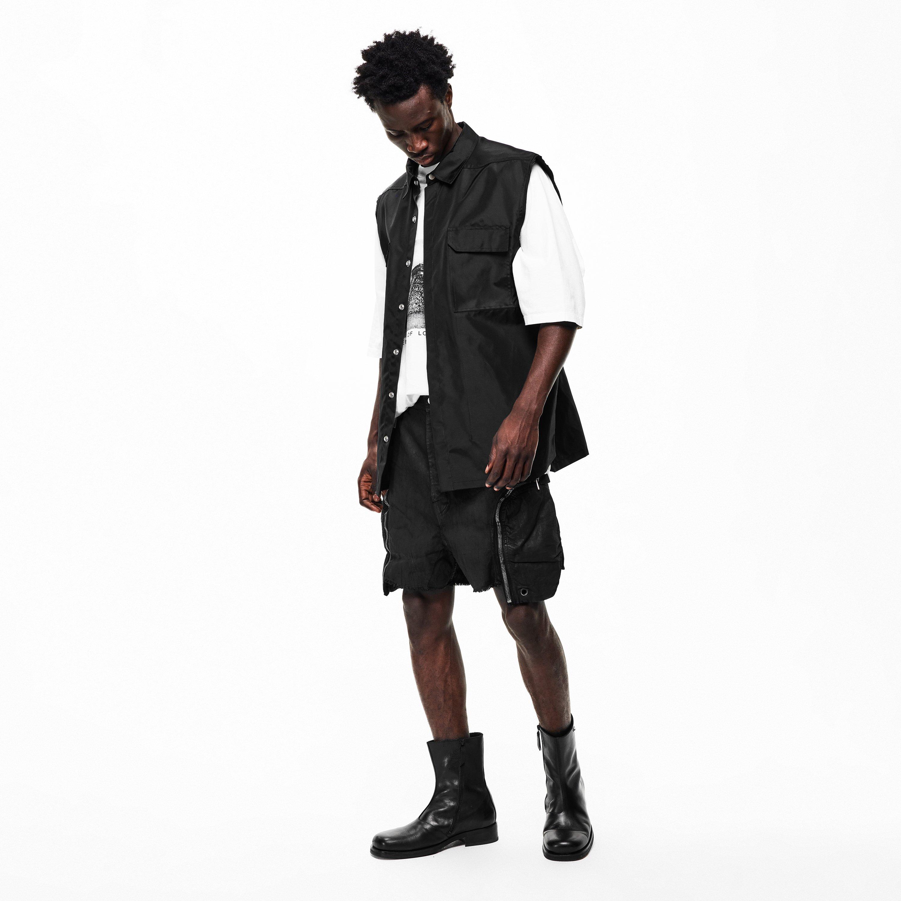 Black - Rick Owens Drkshdw - Men's DS Bauhas Woven Tracksuit Shorts - 5