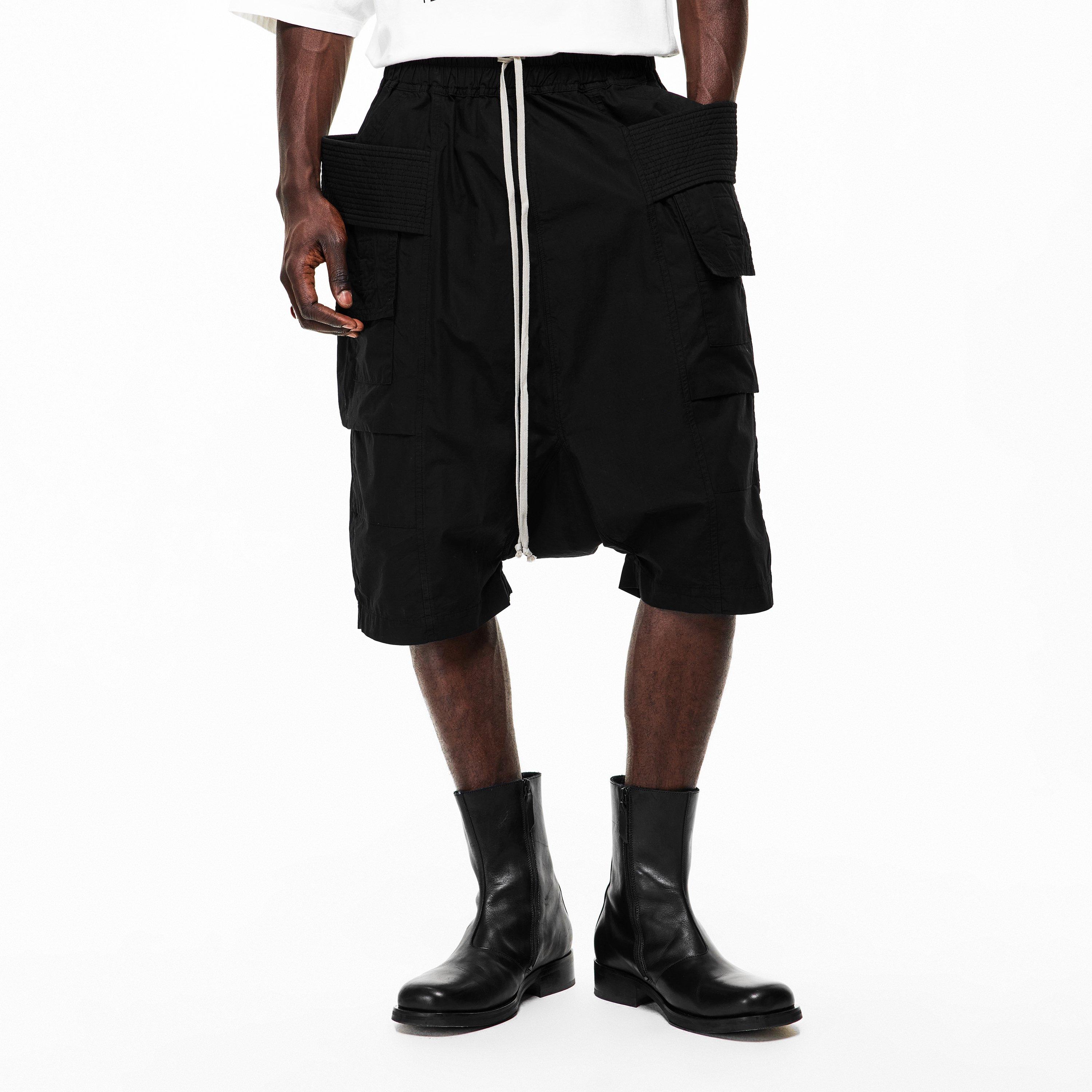 Black - Rick Owens Drkshdw - Men's CreatchShort Woven Tracksuit Shorts - 3