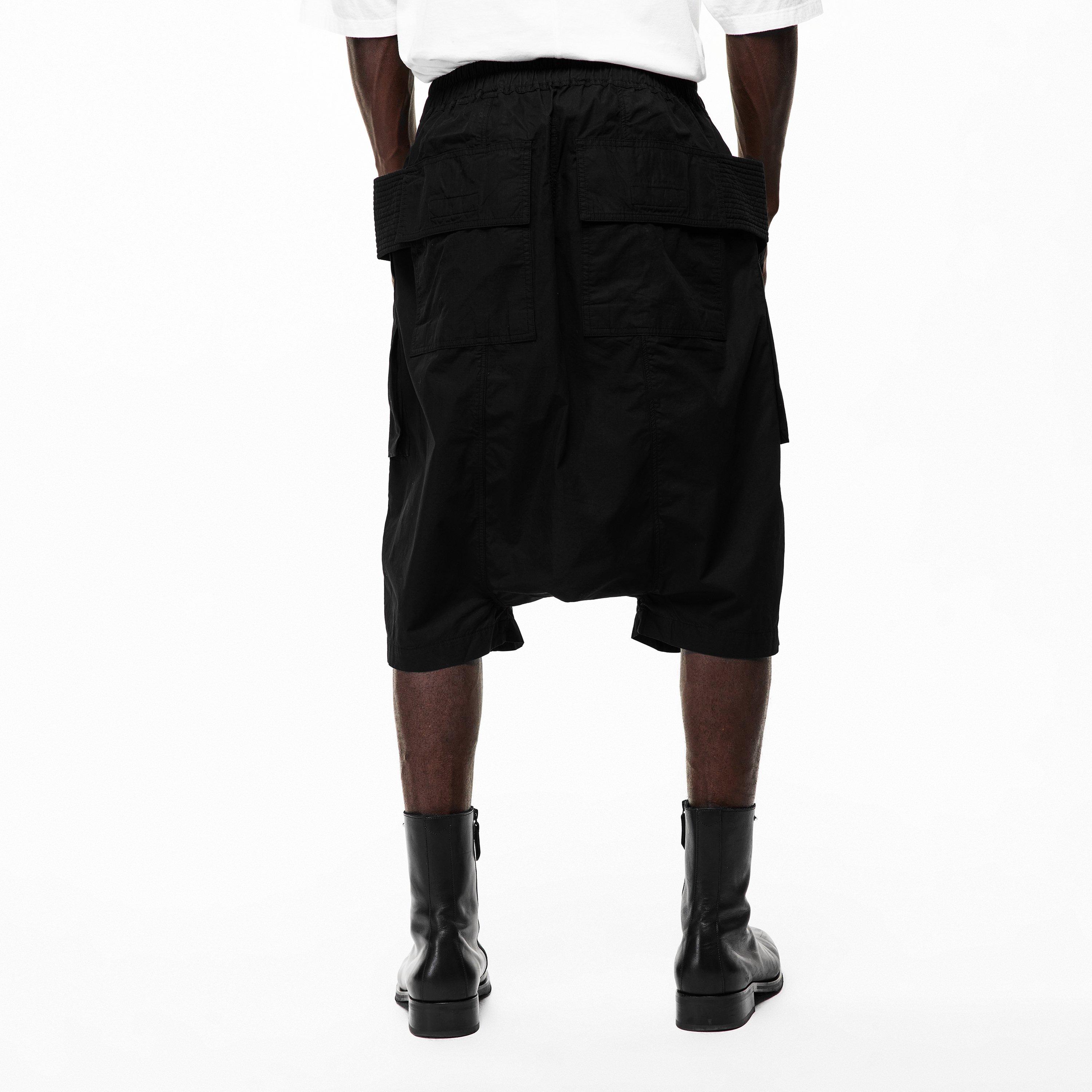 Black - Rick Owens Drkshdw - Men's CreatchShort Woven Tracksuit Shorts - 4