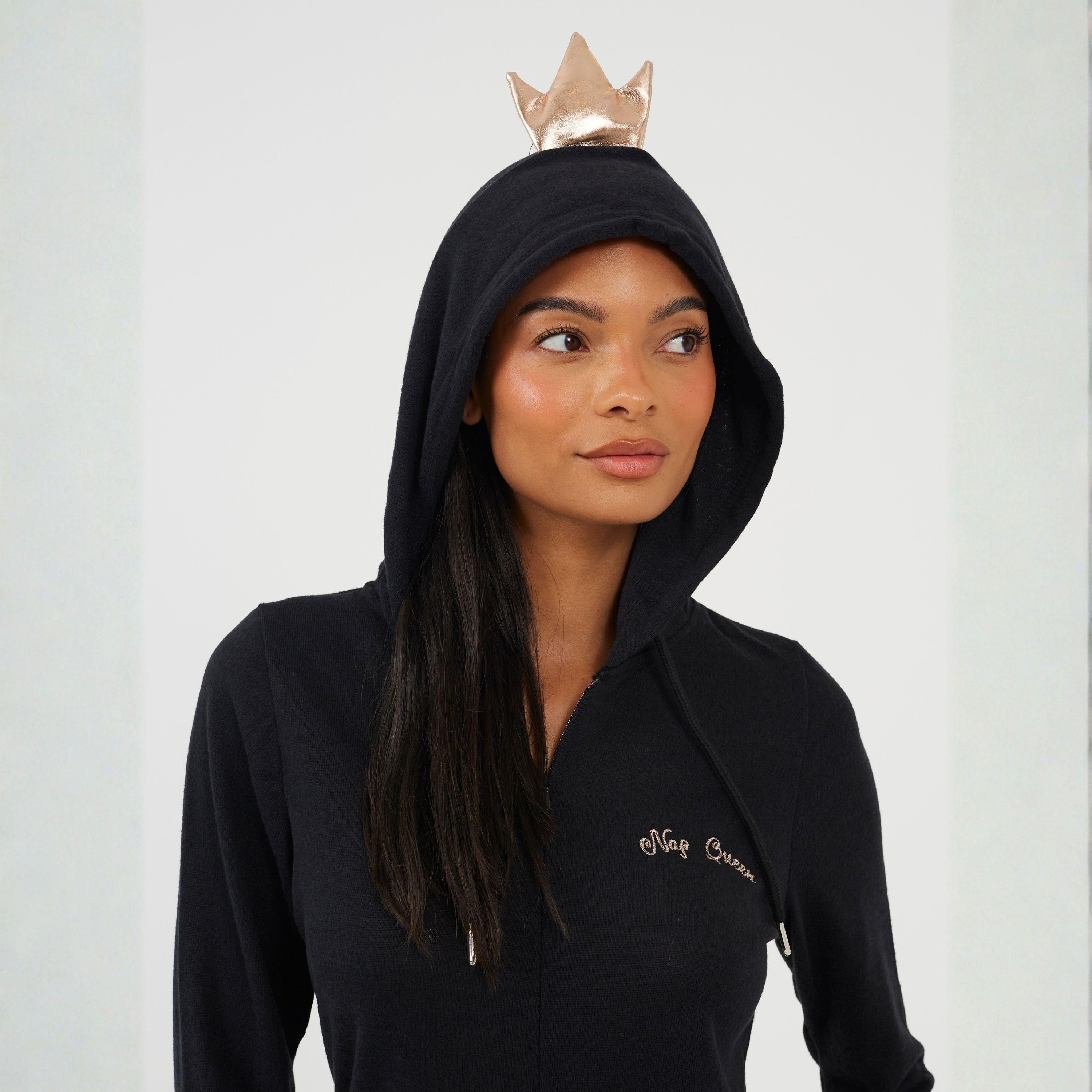 Brave Soul Womens Nap Queen Slim Fit Onesie with 3D Crown | FRASERS