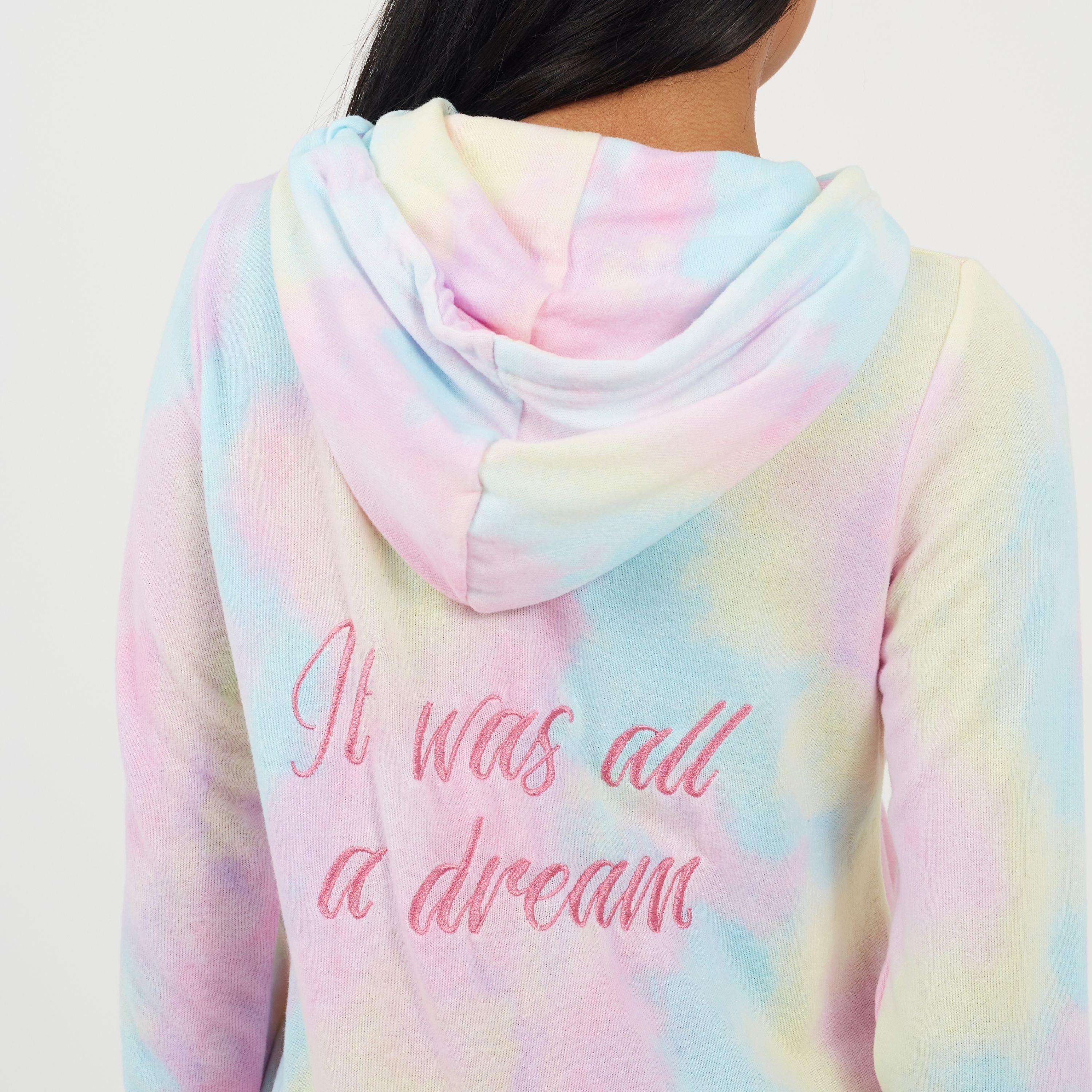 Tie Dye/Pink - Brave Soul - Womens Tie Dye Slim Fit Onesie with Back Embroidery - 3