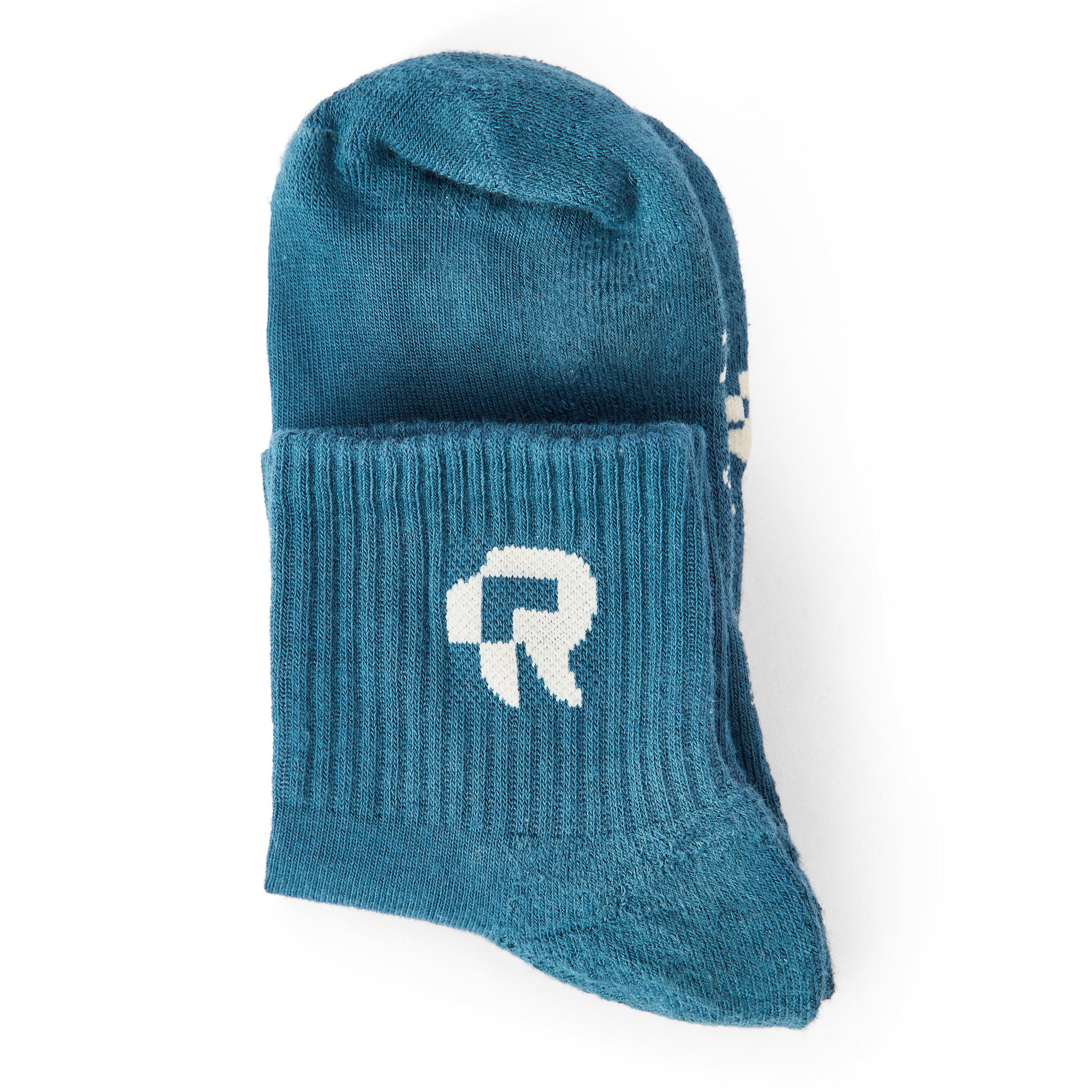 Dark Green - Red Run - Womens Skyline Ankle Sports Sock - 2