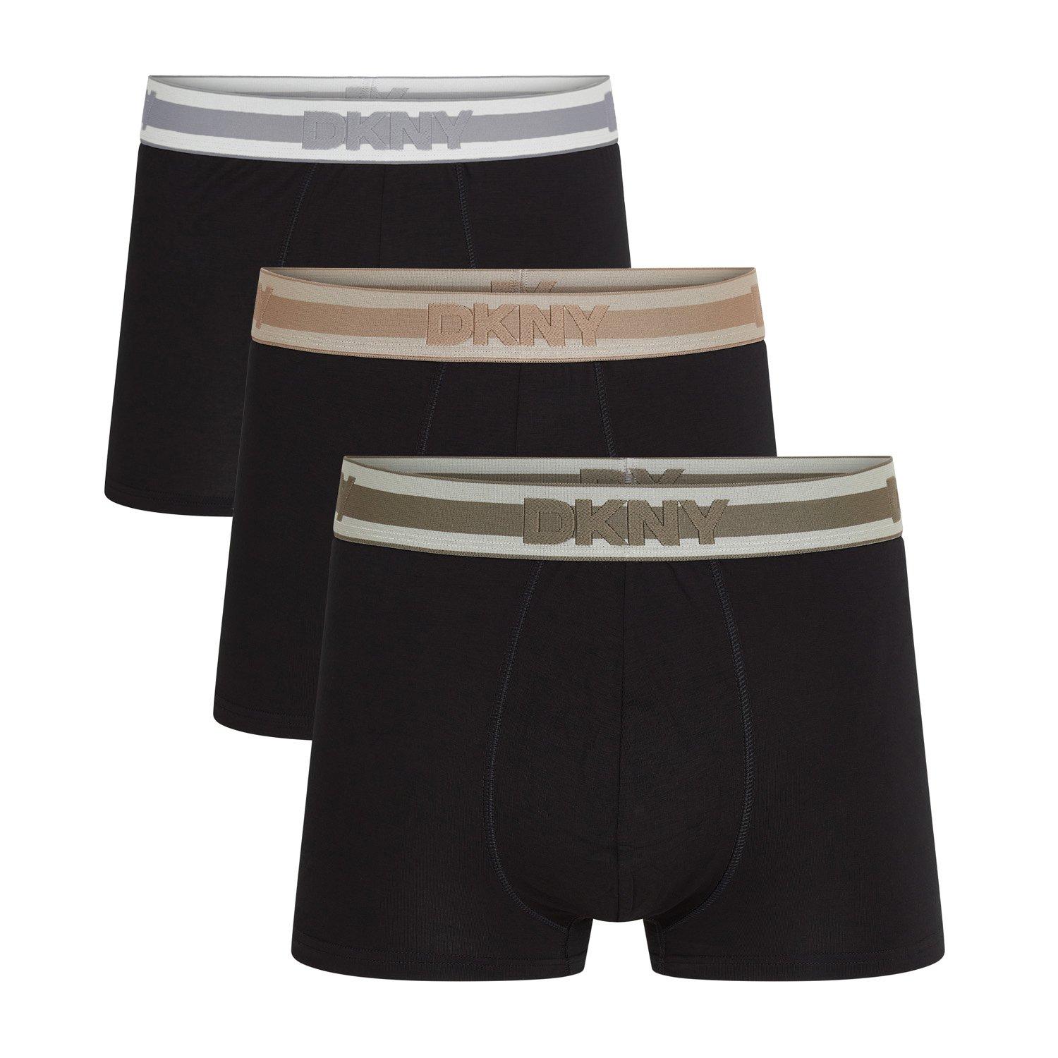 3pk Black - DKNY - Mens 3 Pack Trunks Greenville - 1