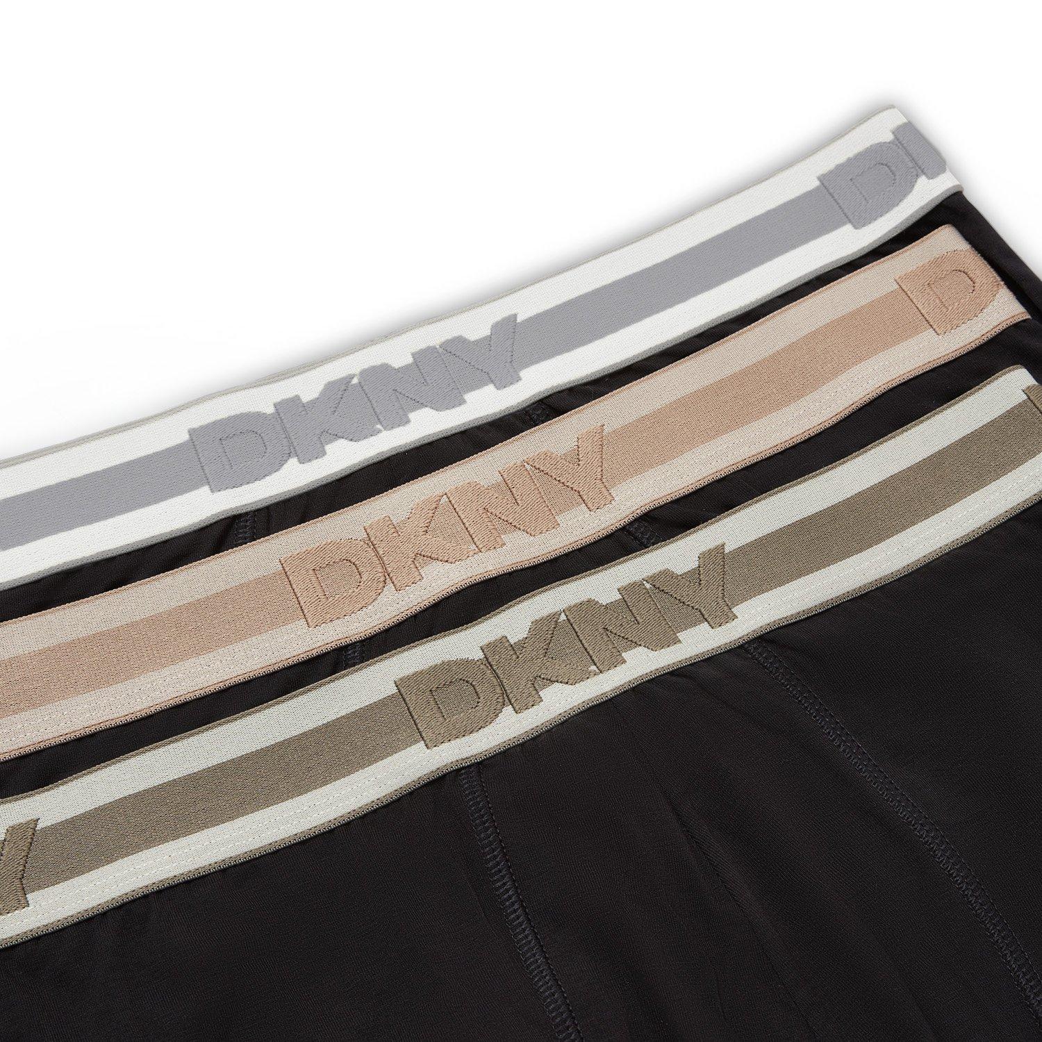 3pk Black - DKNY - Mens 3 Pack Trunks Greenville - 5