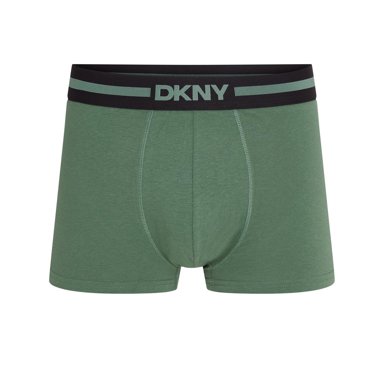 Green/Black/Blu - DKNY - Mens 3 Pack Trunks Carmel - 2