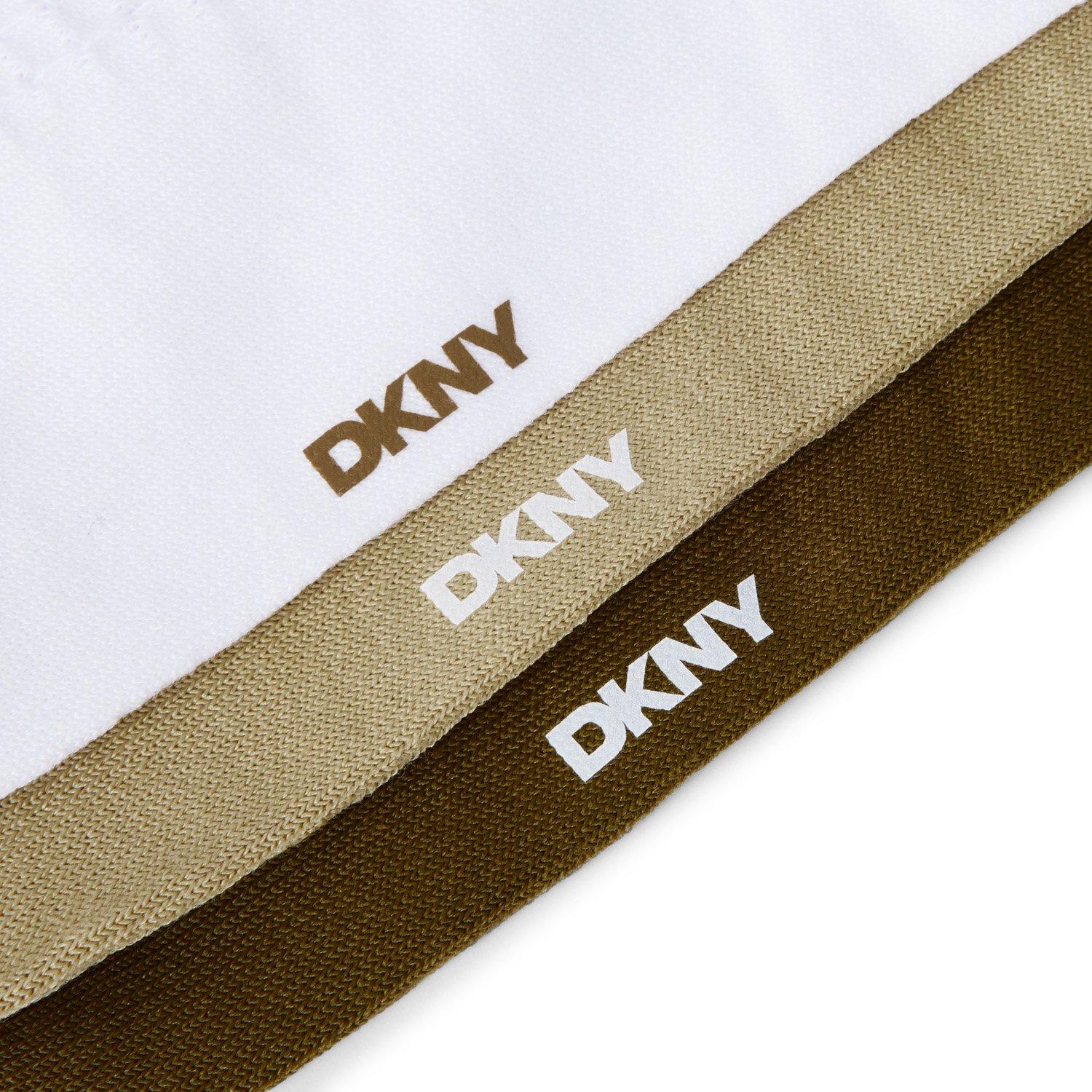 White/Khak/Oliv - DKNY - Mens 3 Pack Trainer Liners Leif - 6