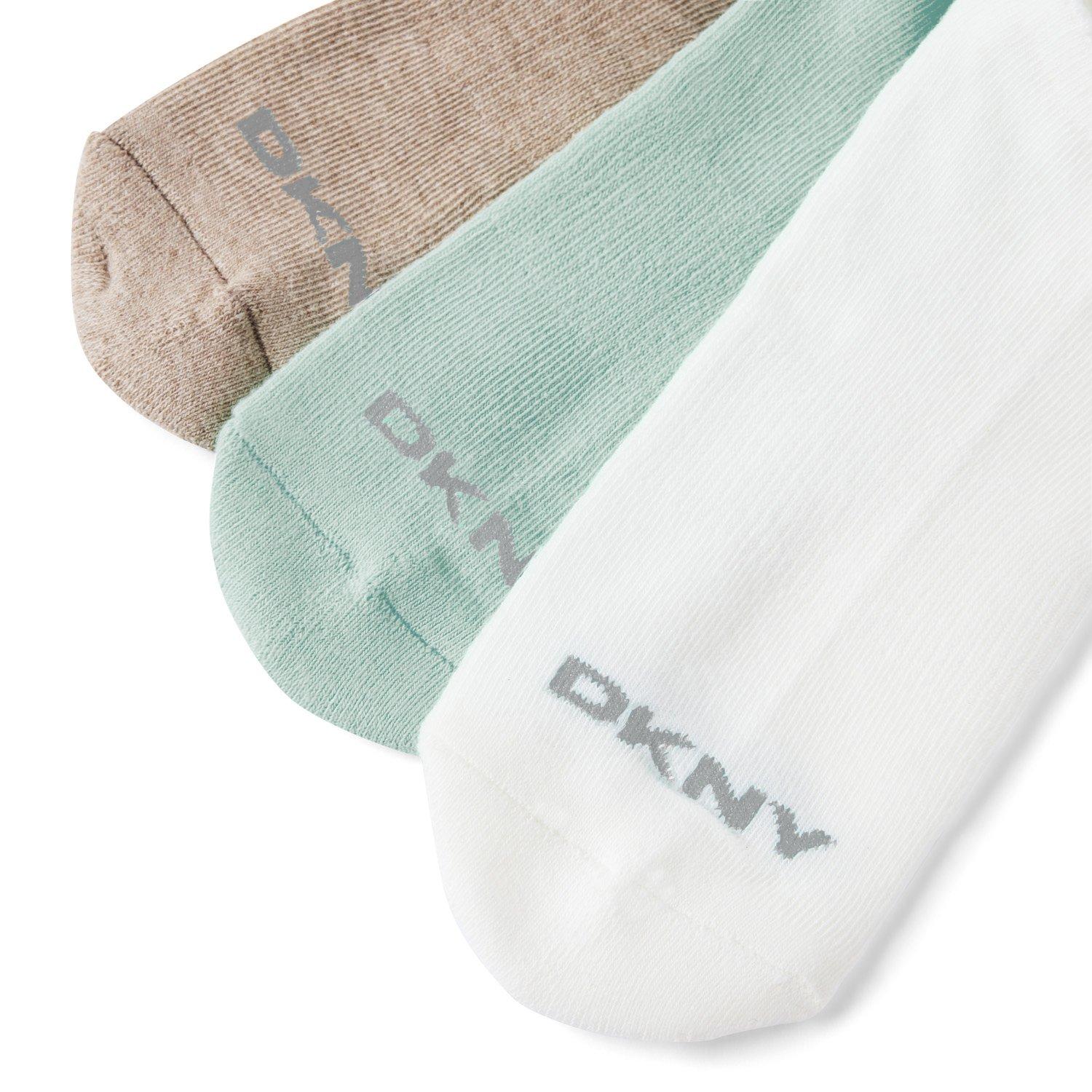 Ecru/Oatml/Mint - DKNY - Womens 3 Pack Trainer Liner Myla - 7
