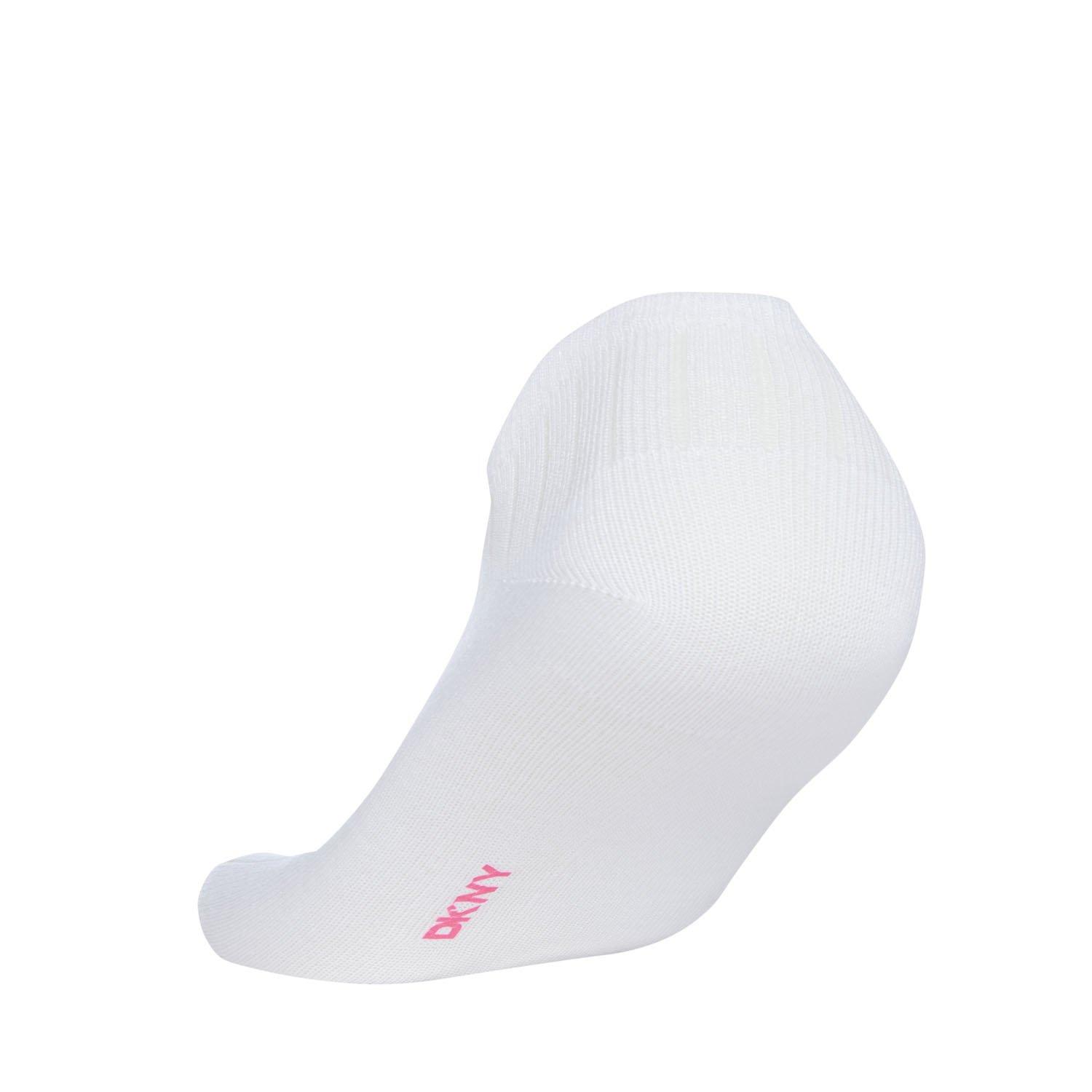 White/Pink/Blck - DKNY - Womens 3 Pack Trainer Liner Emaline - 6