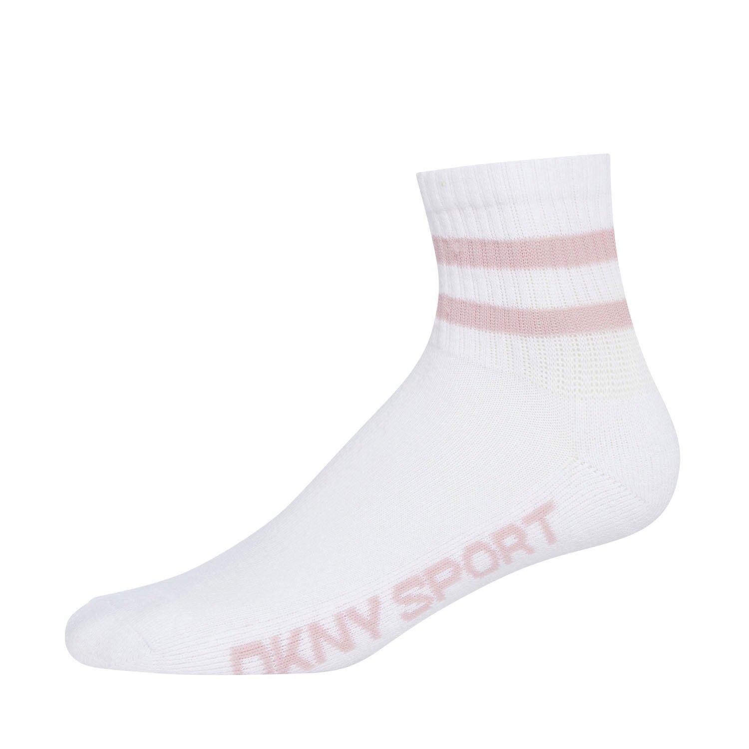 Khaki/Rosa/Weiß - DKNY - Womens 3 pack Sports Socks Chaya - 4