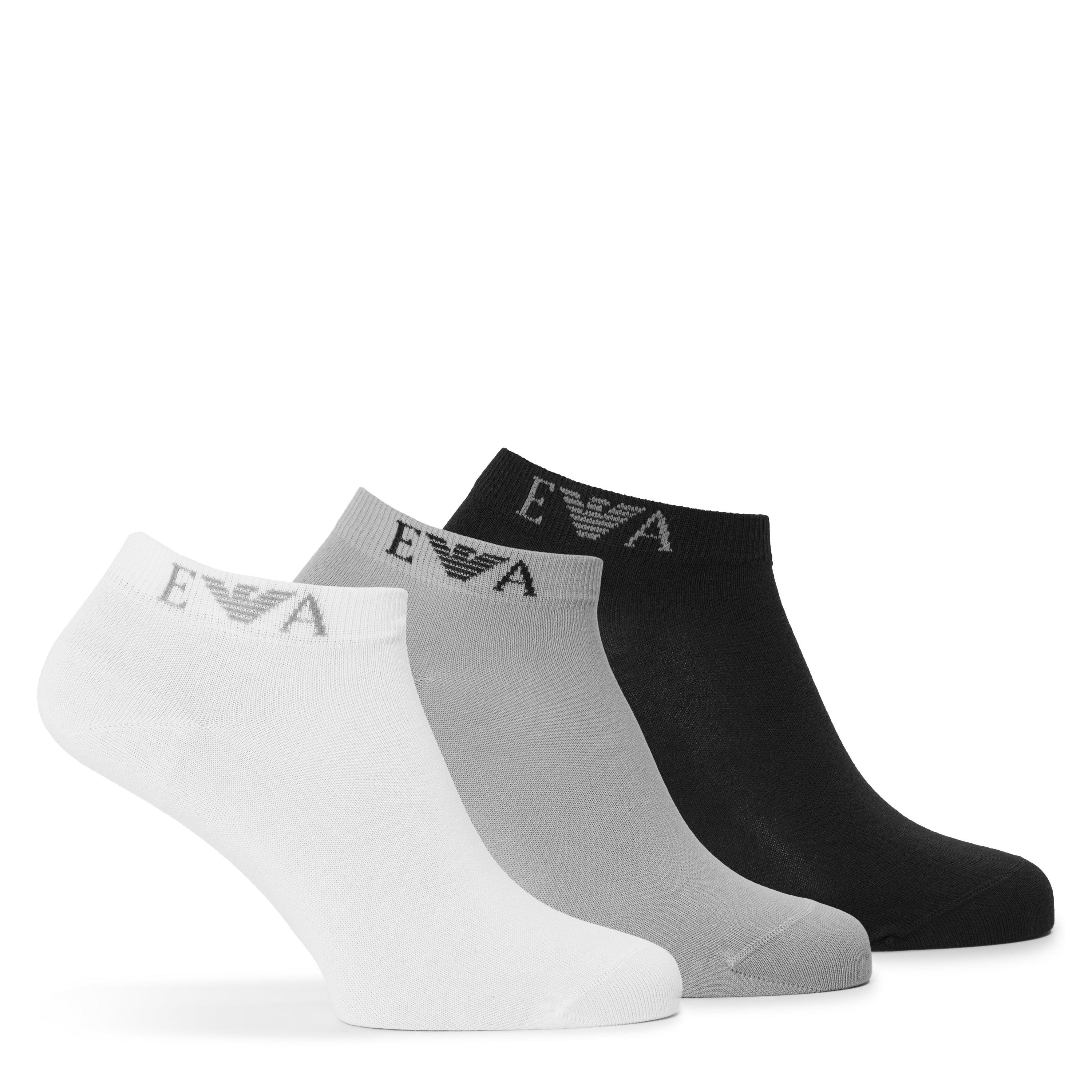 Blu/Clay/Wht - Emporio Armani - Emporio 3pk Mono Sck Sn64 - 1