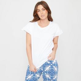 Be You Broiderie Sleeve Pyjama Top