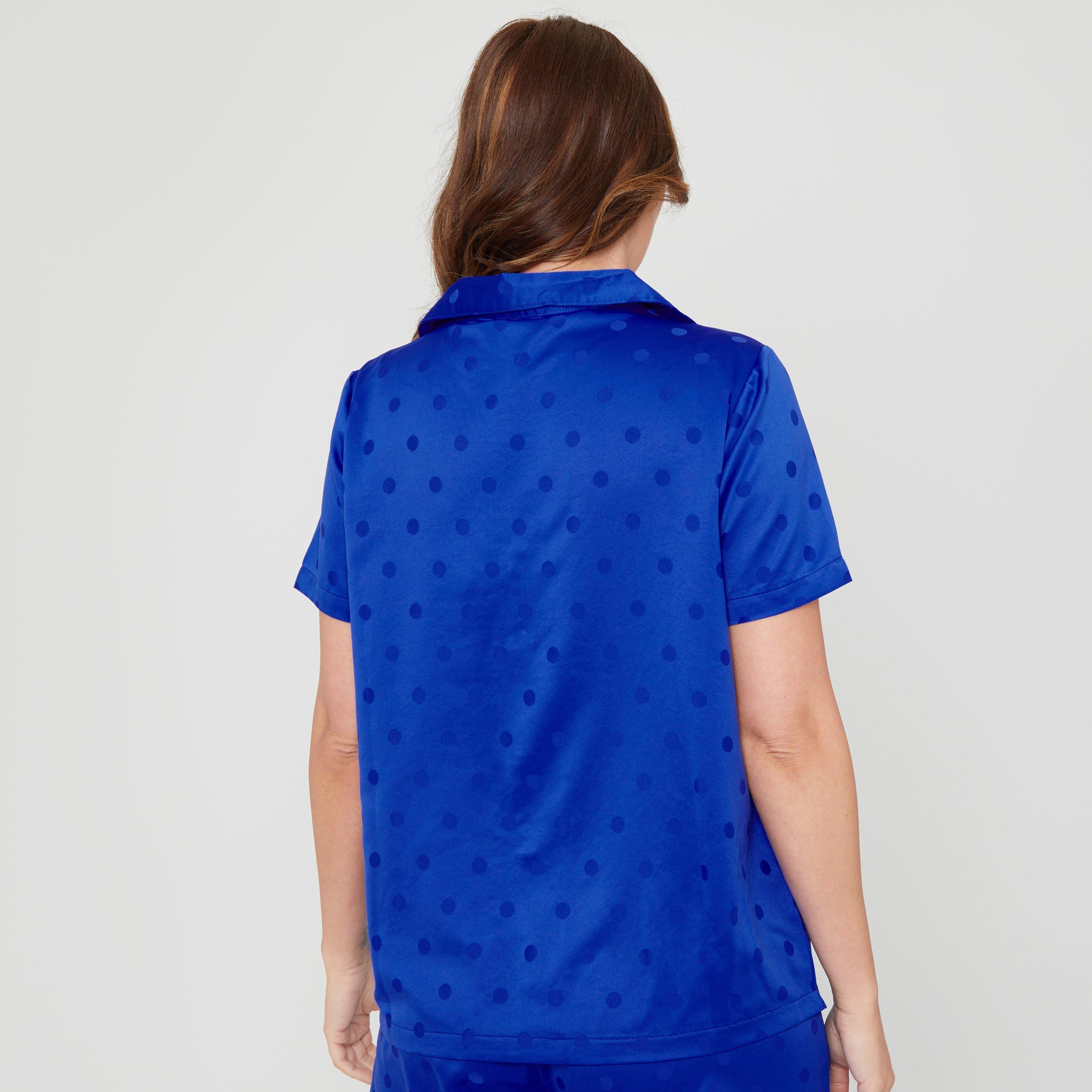 Cobalt - Be You - Satin Spot Pyjama Shirt - 2