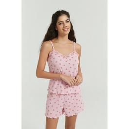 Be You Pointelle Cherry Cami Shortie Pyjama