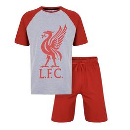 Team Mens Liverpool FC Short Sleeve Pj Set