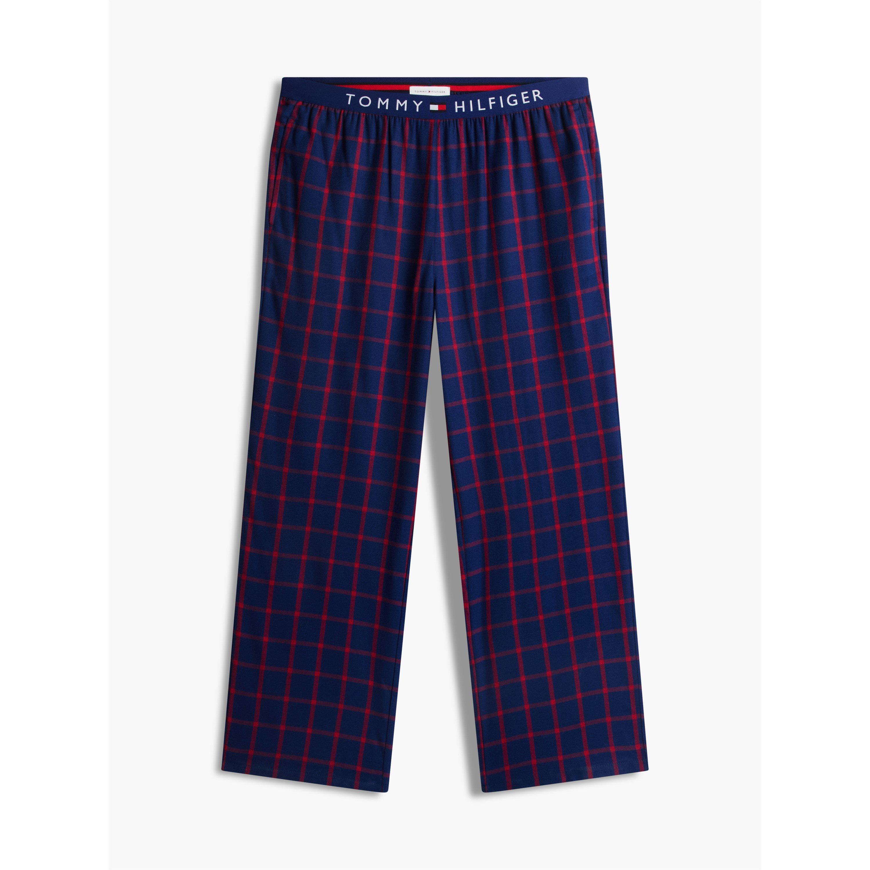 Navy/RedCheck - Tommy Hilfiger - Long Sleeve Pyjama & Slippers Gift Set - 5