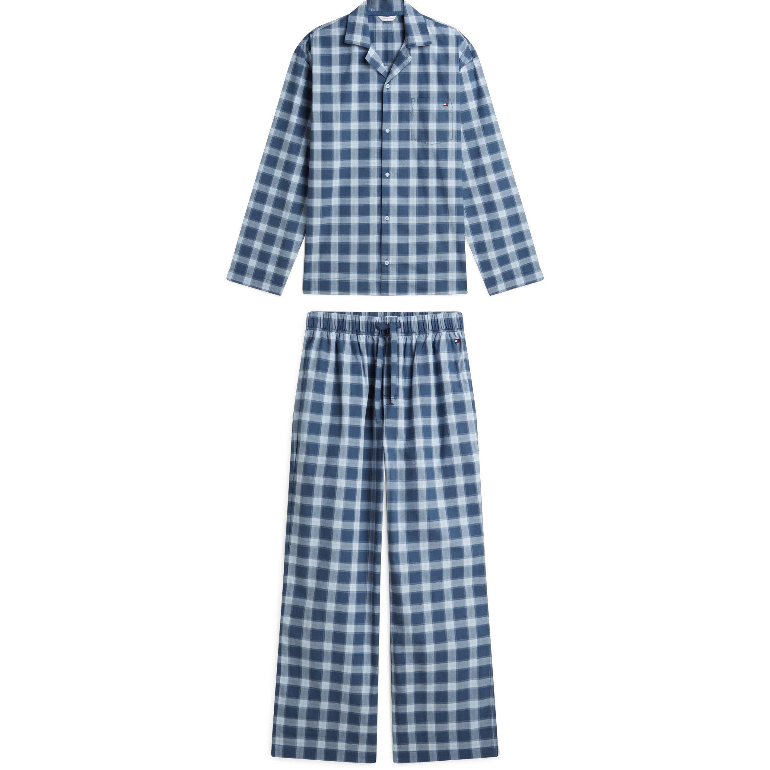 Tommy Hilfiger Long Sleeve Woven Pyjama Set - Shadow Check - Size 2XL