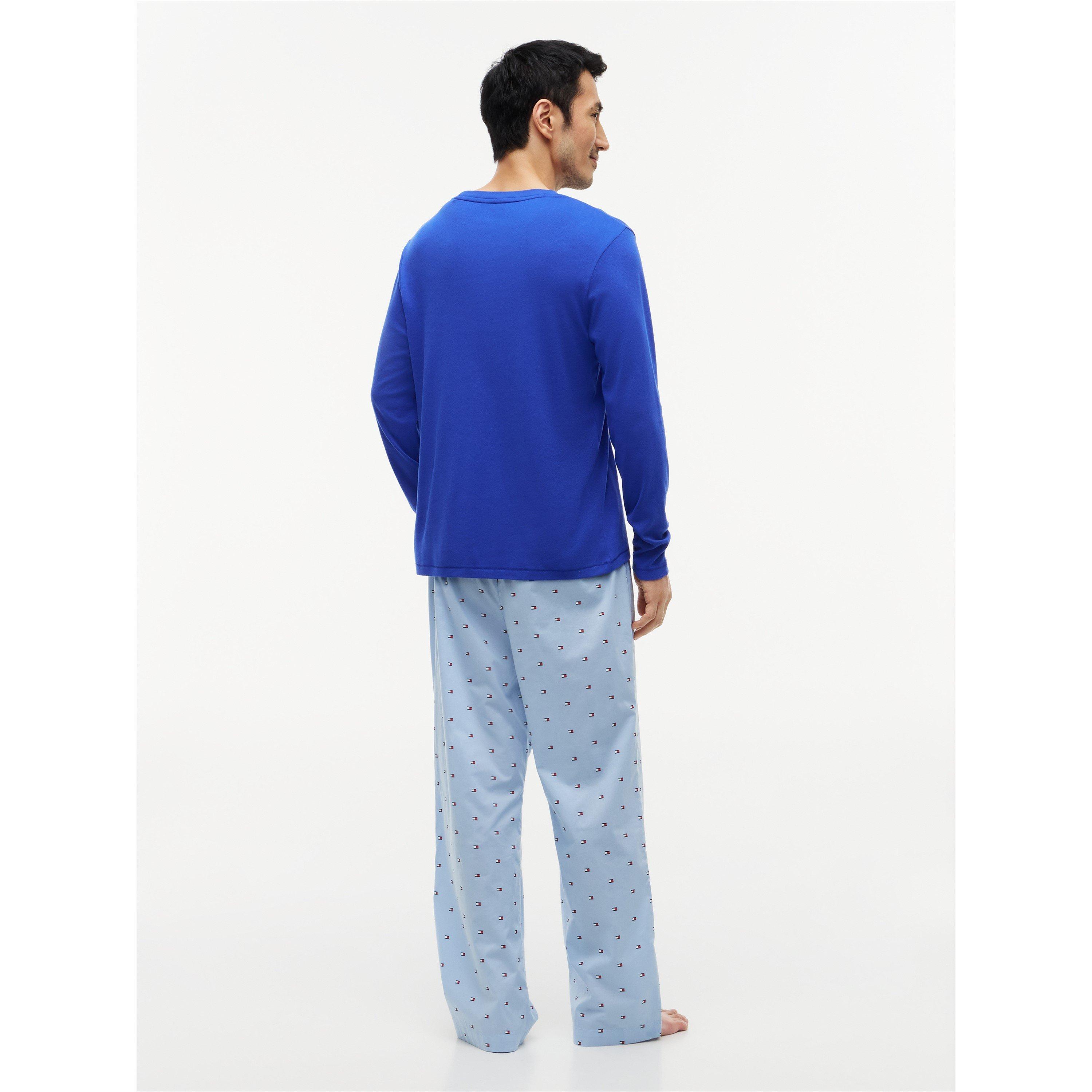 Blue/Flag AOP - Tommy Hilfiger - THB LS Woven Set Sn64 - 8