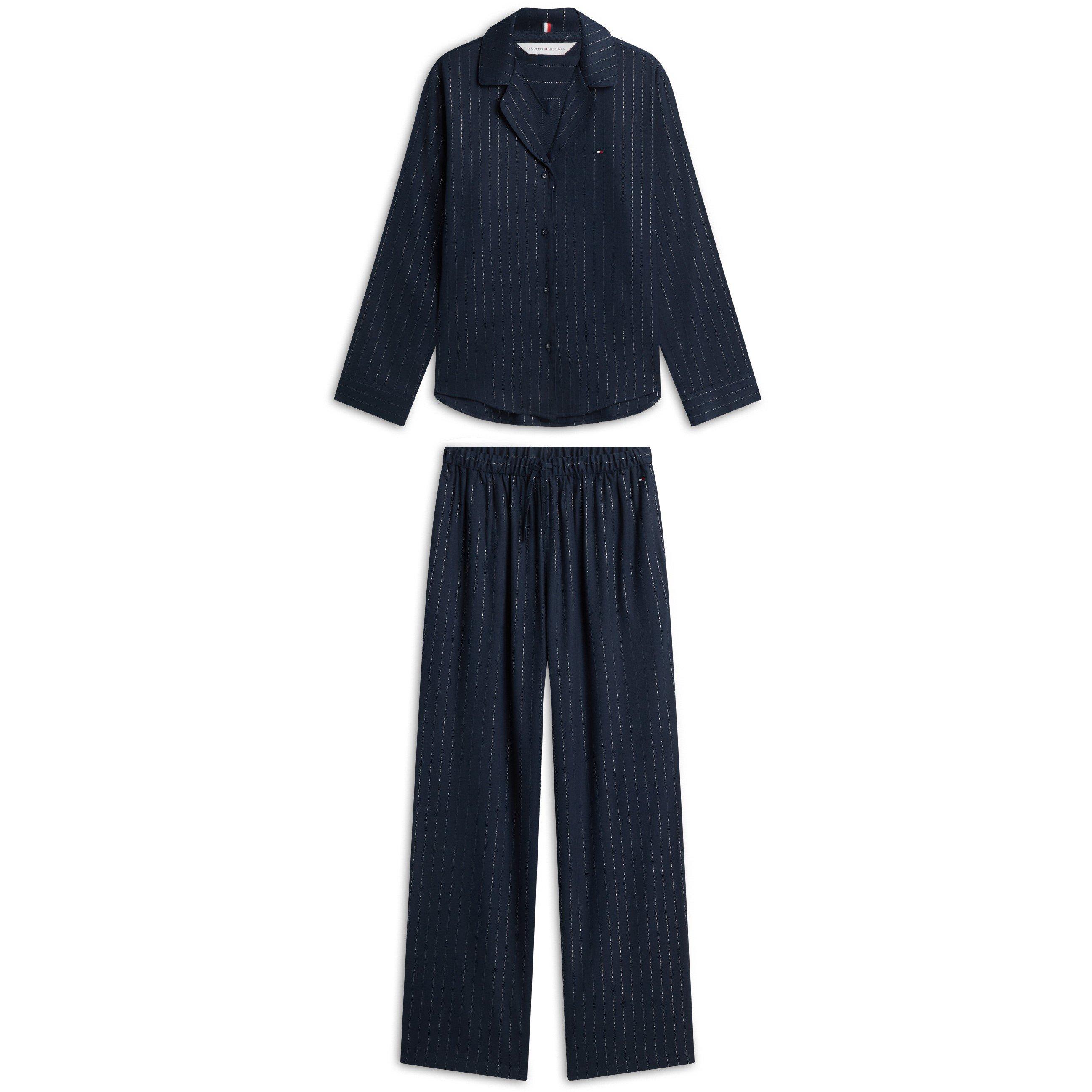 Navy Pinstripe - Tommy Hilfiger - THB LS PJ Shirt - 1