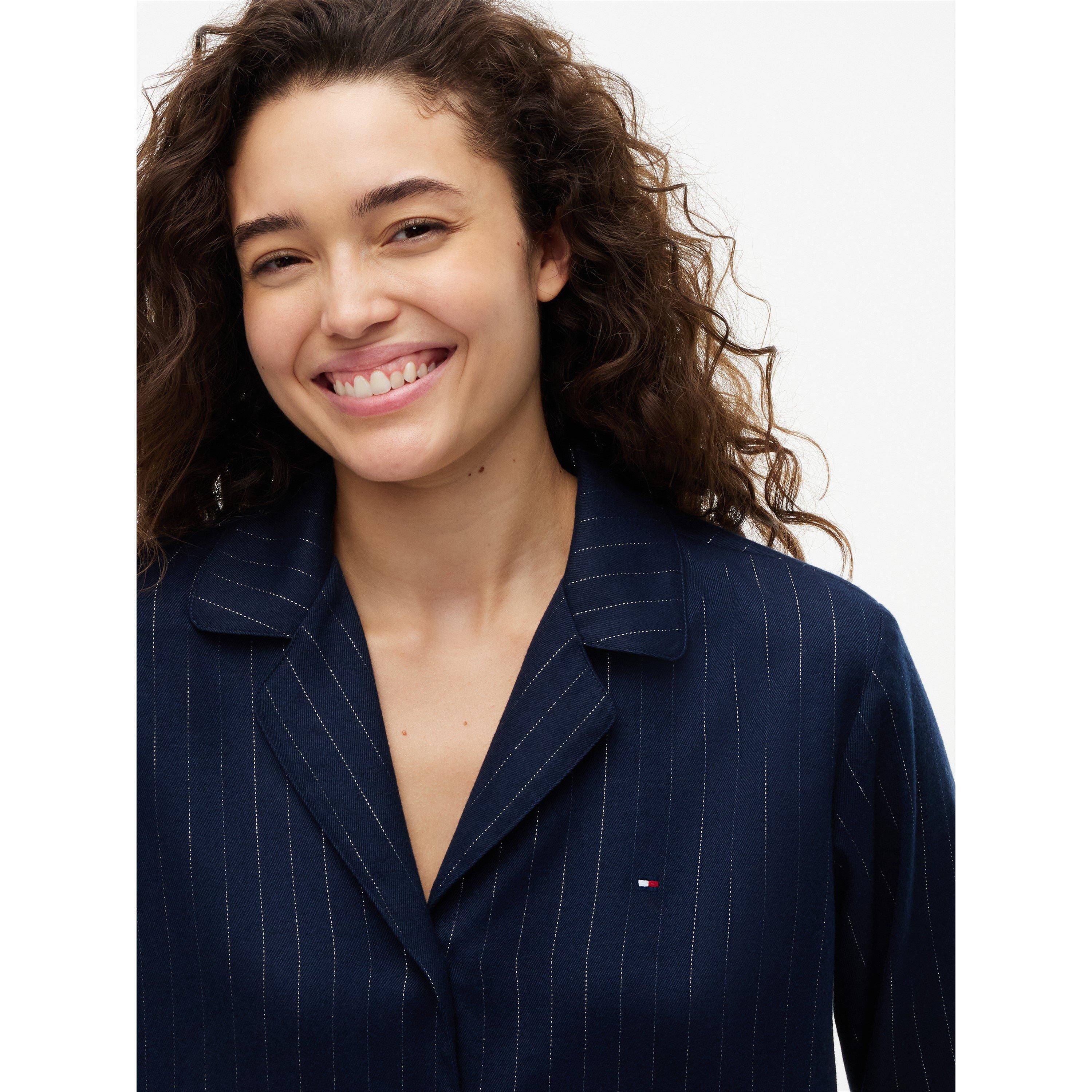 Navy Pinstripe - Tommy Hilfiger - THB LS PJ Shirt - 3