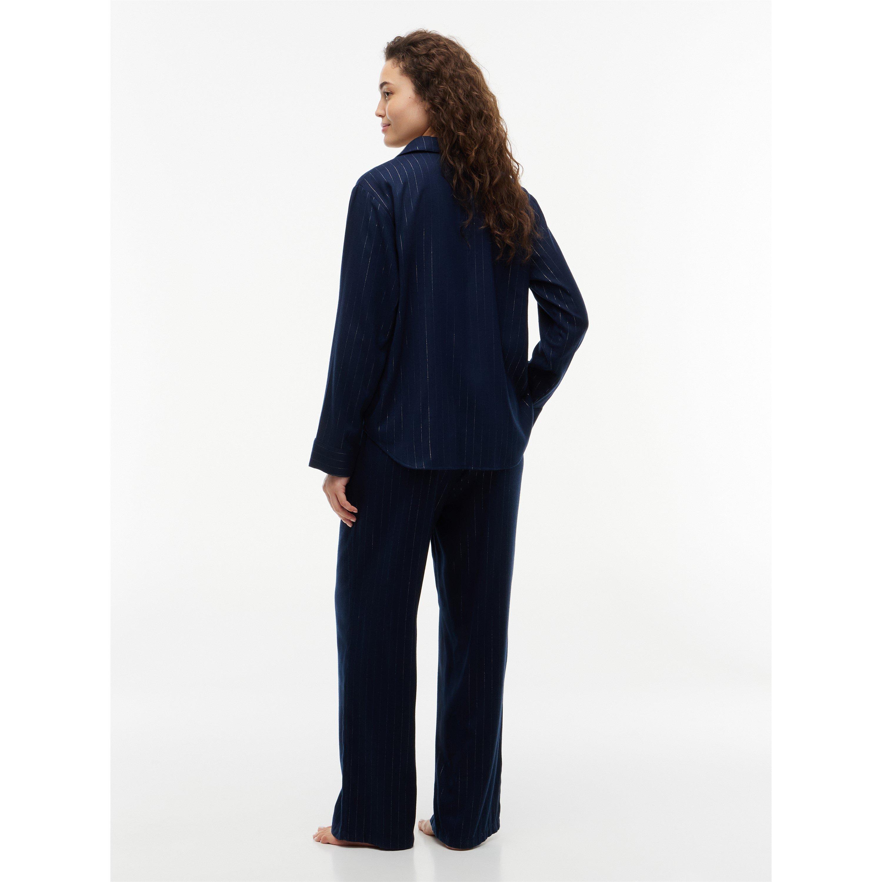 Navy Pinstripe - Tommy Hilfiger - THB LS PJ Shirt - 6