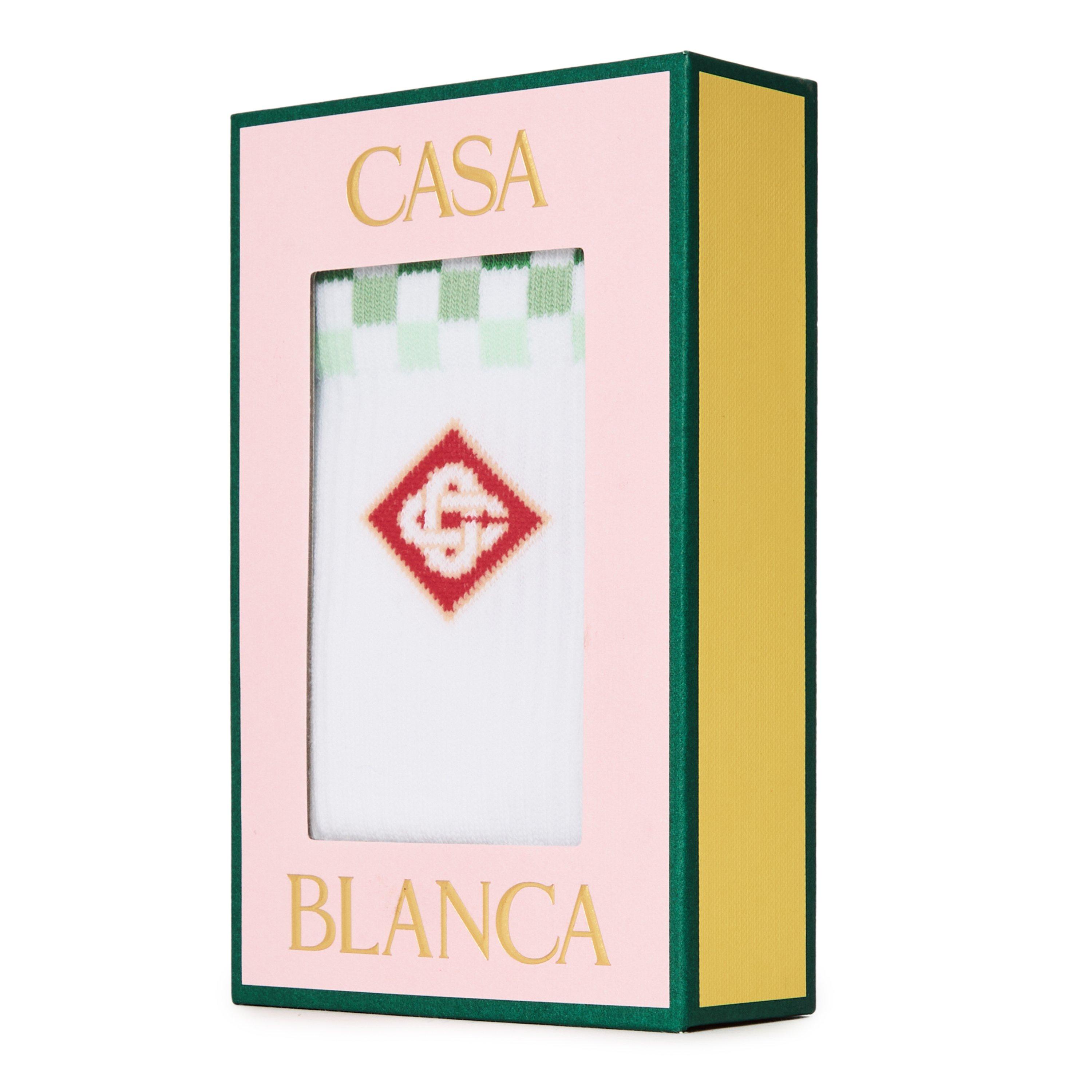 White - Casablanca - Casa Checkers Sock Sn64 - 2