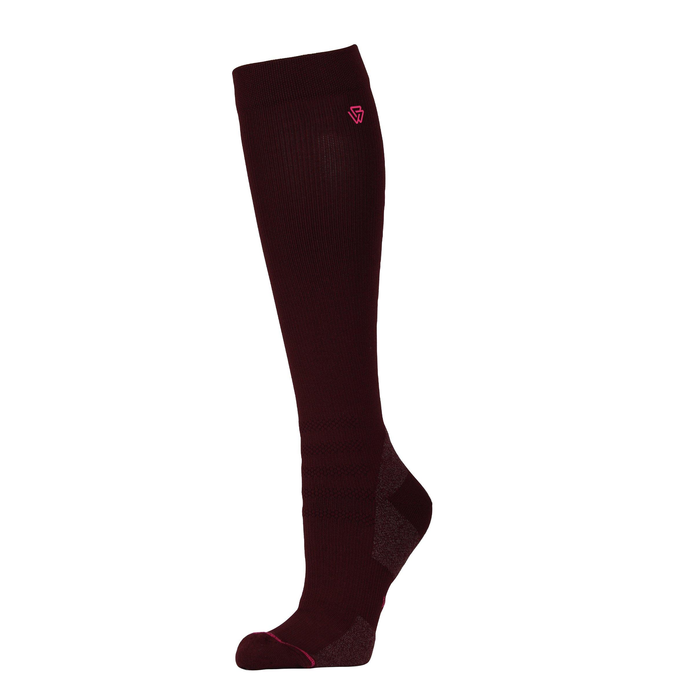 Weatherbeeta  Compression Knee Length Riding Sock - Mulberry/Pink - S (3-5)