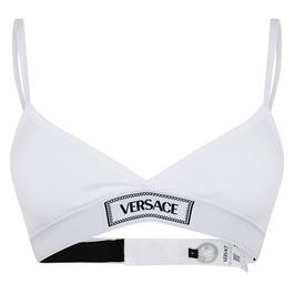 Versace Logo Ribbed Bralette