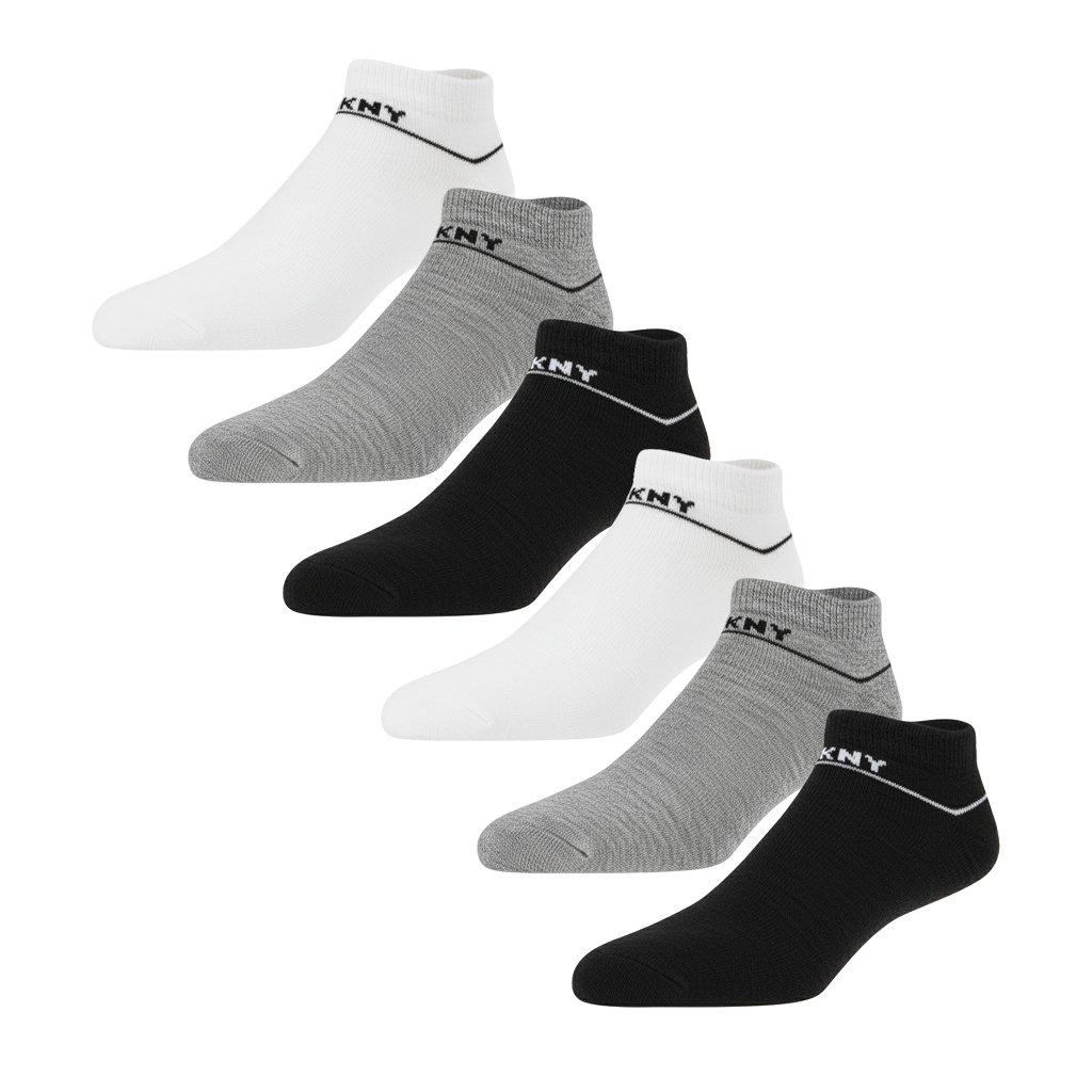 Dkny Men's 6 Pack Trainer Liners Jefferson - Black/White/Gry - Mens 7-11