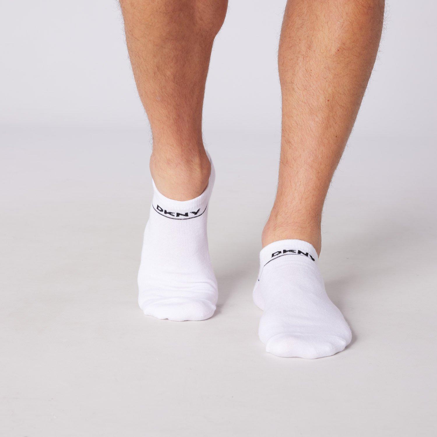 Black/White/Gry - DKNY - DKNY Mens 6 pack Trainer Liners Jefferson - 11