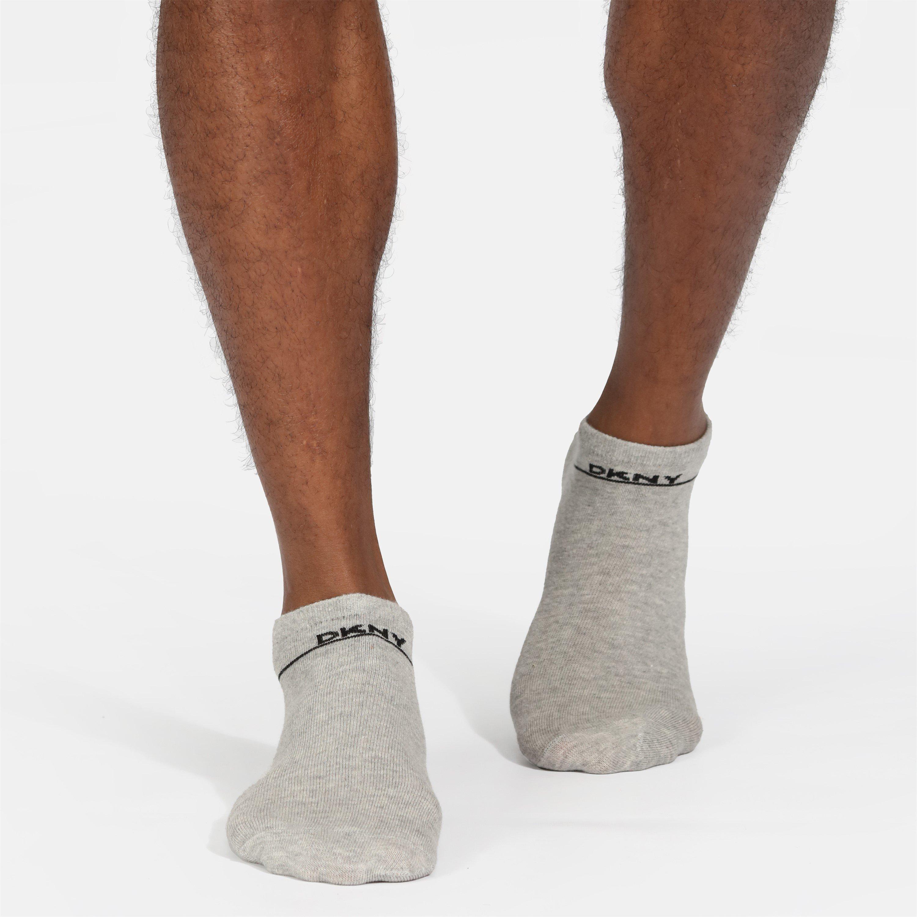 Black/White/Gry - DKNY - DKNY Mens 6 pack Trainer Liners Jefferson - 7