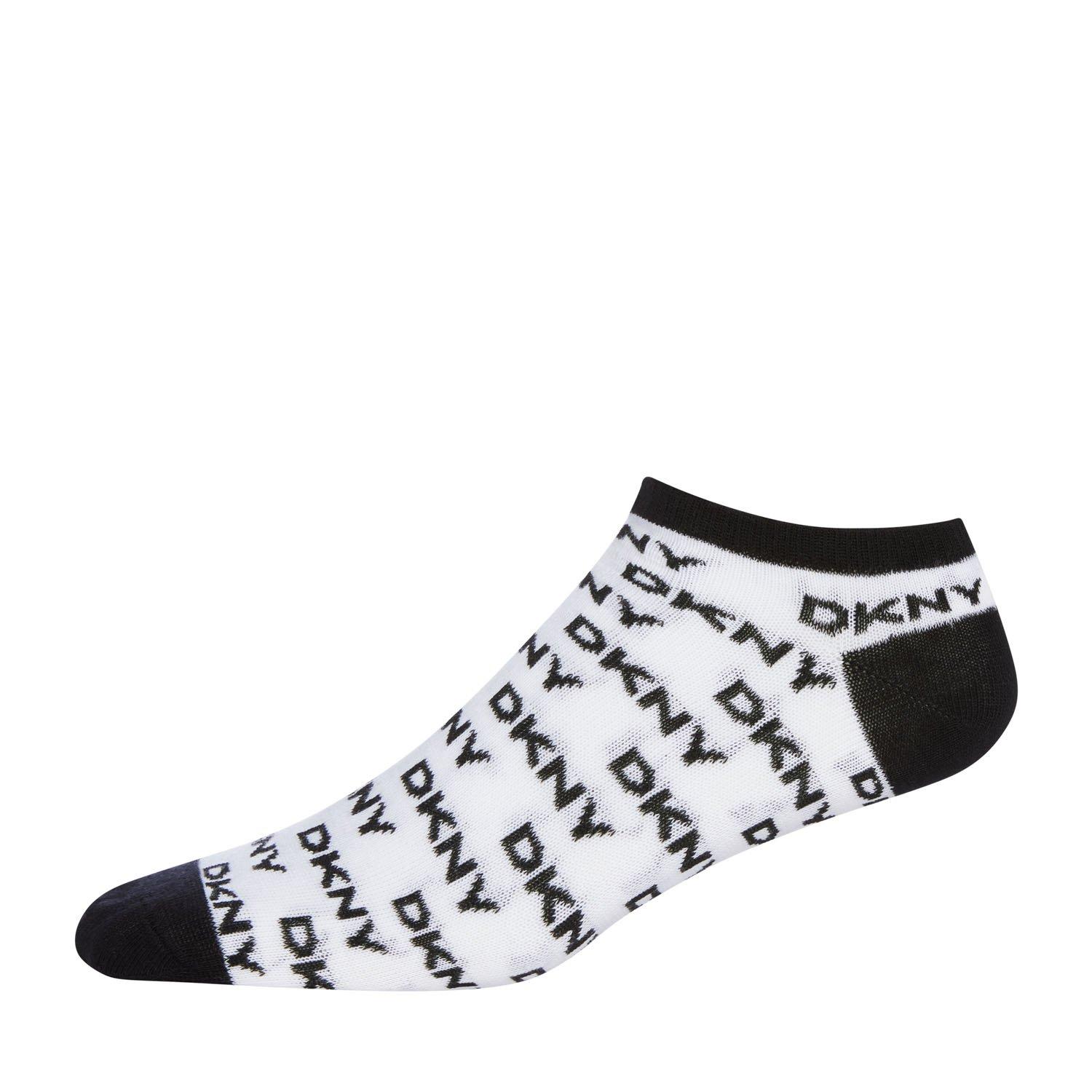 Black/White/Gry - DKNY - DKNY Womens 3 pack Trainer Liner Grace - 3