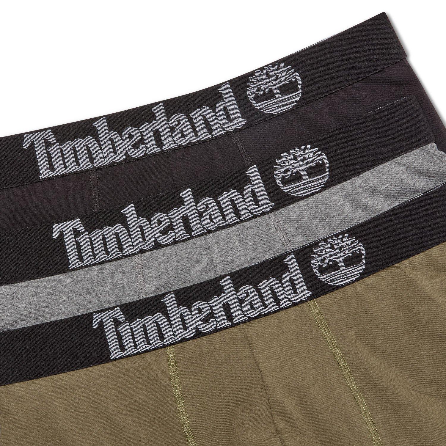 Oliv/Char/Black - Timberland - Timberland Mens 3 Pack Trunks - 8