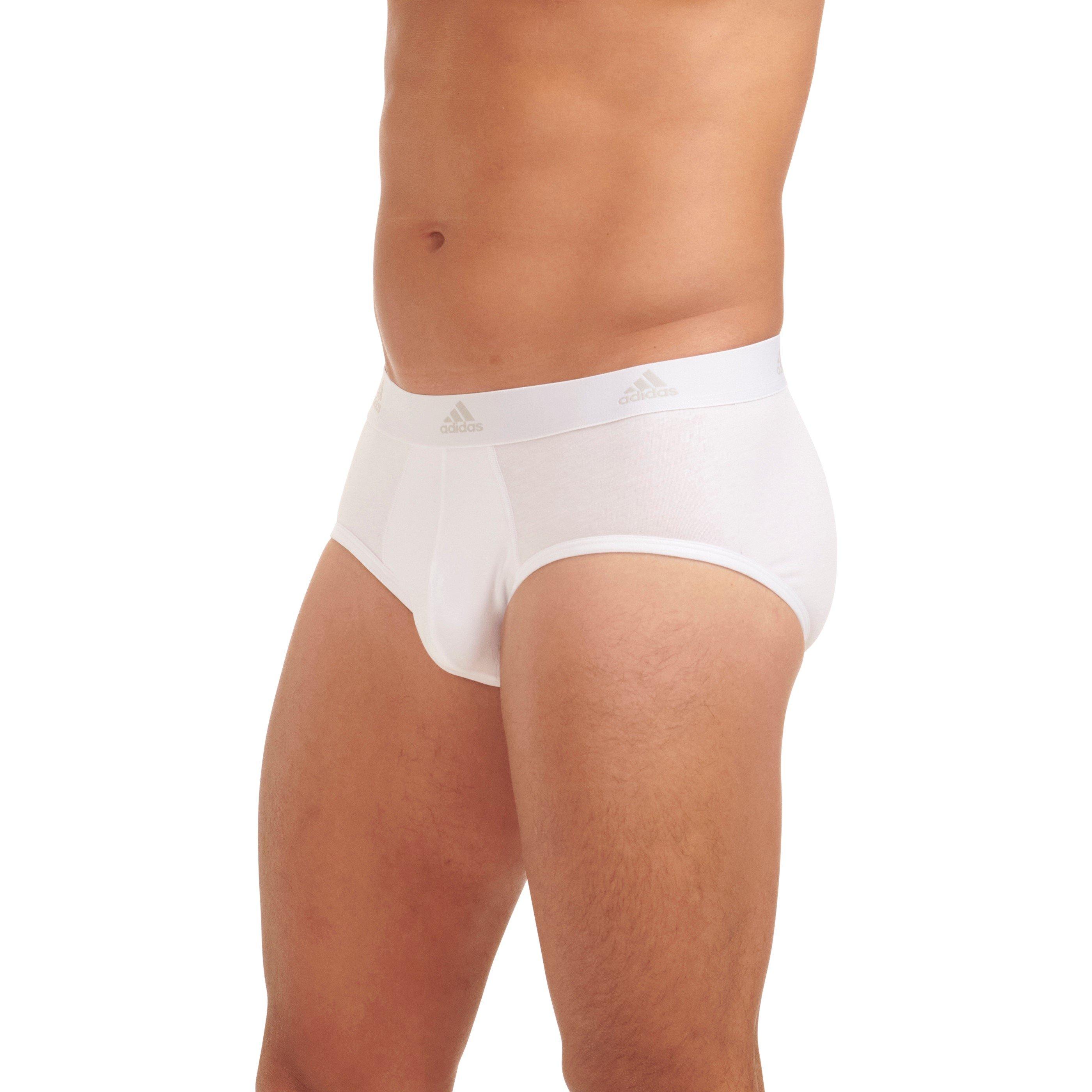  White - adidas - 3-Pack Active Flex Cotton Brief - 3