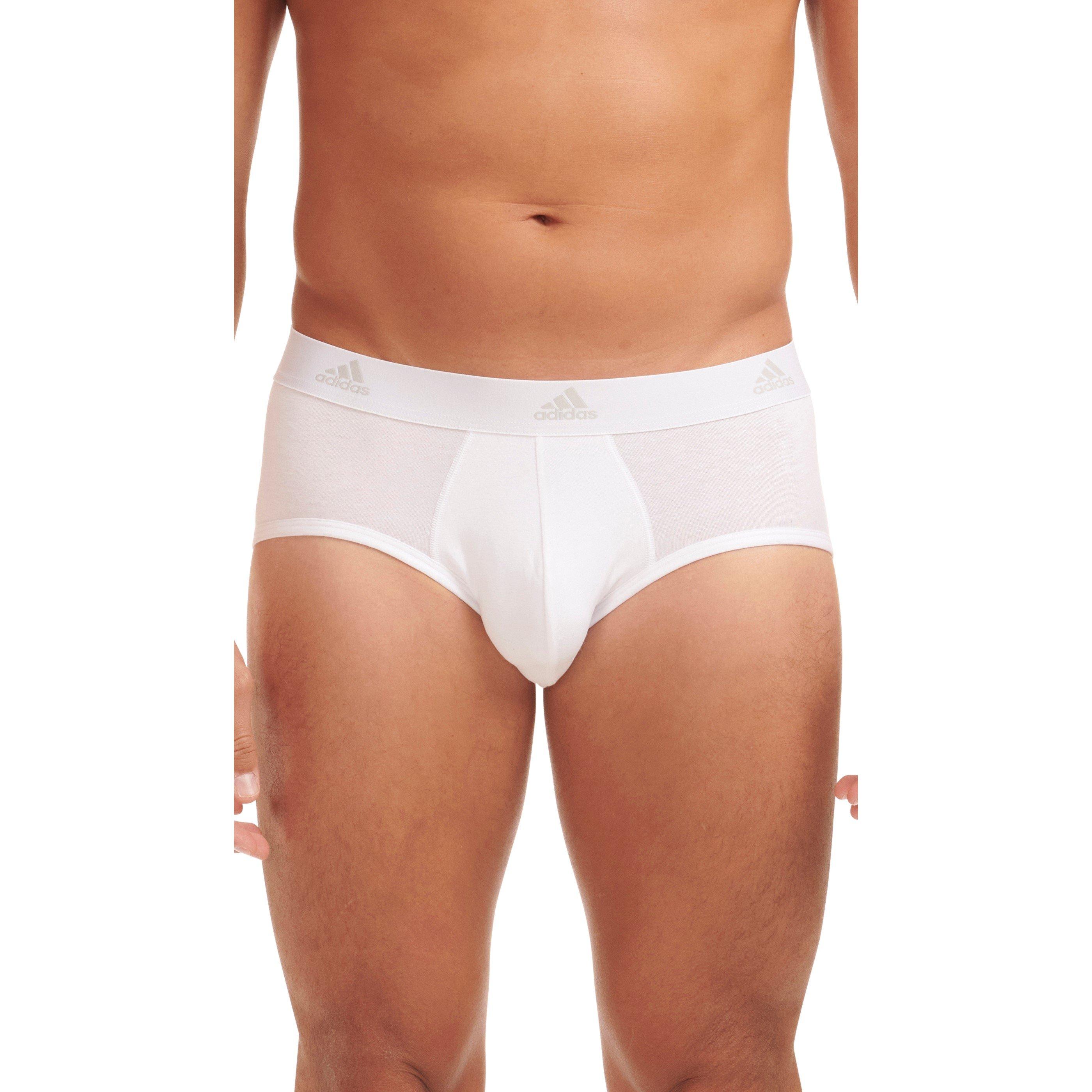  White - adidas - 3-Pack Active Flex Cotton Brief - 5
