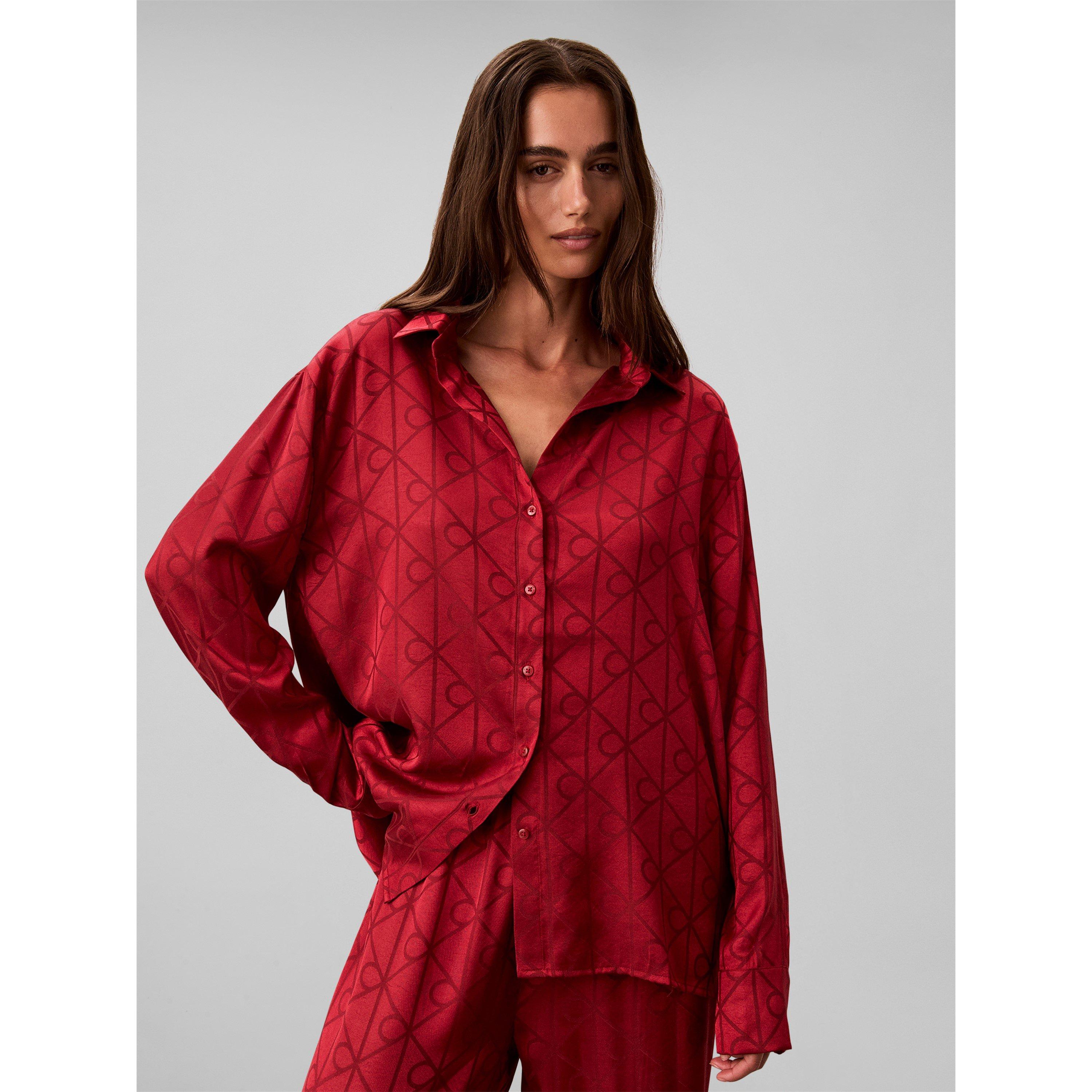 Satin Red - Calvin Klein - Calvin Satin Aop Set Ld71 - 5