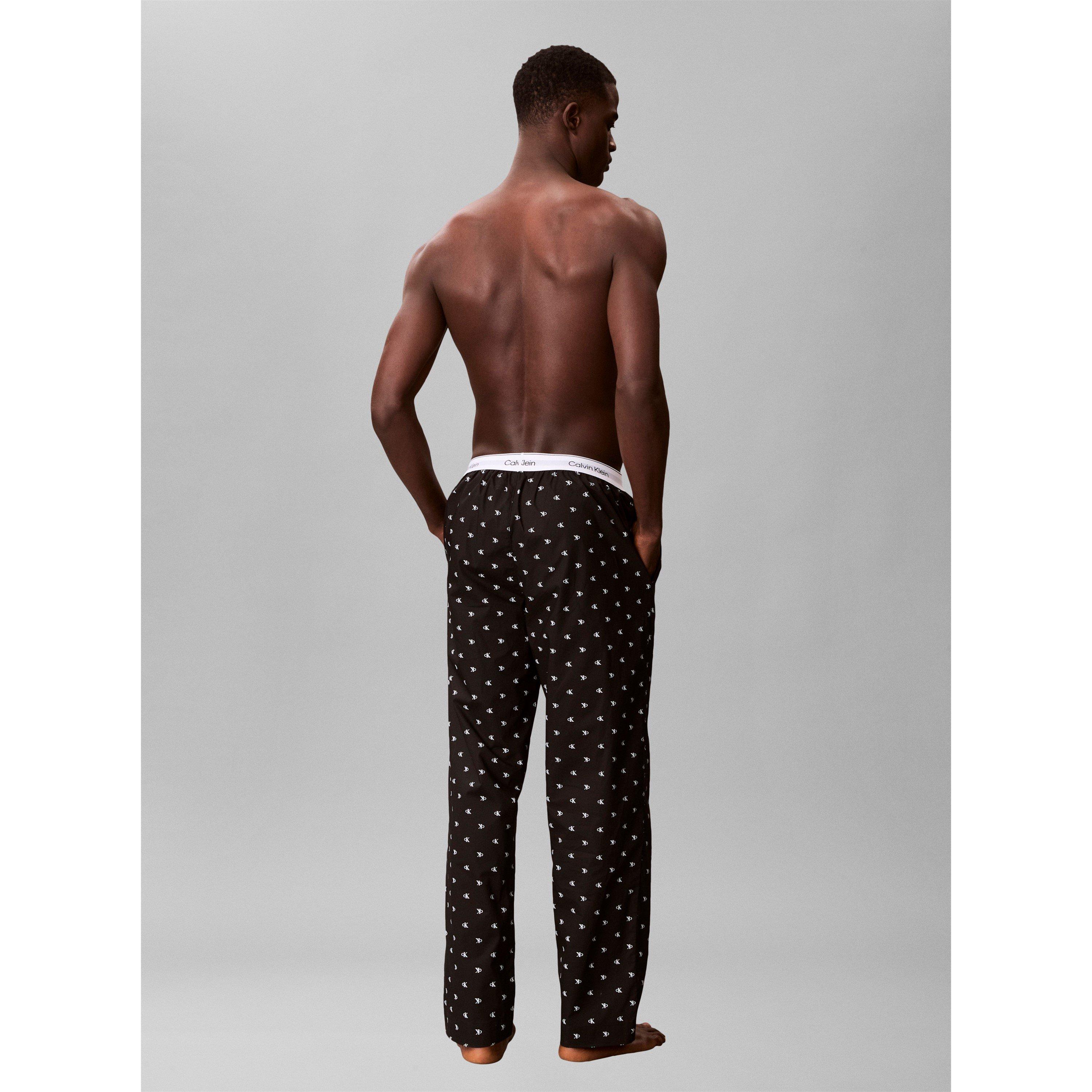 Negro AOP - Calvin Klein - Men's All-Over Print Cotton Pyjama Trousers - 7