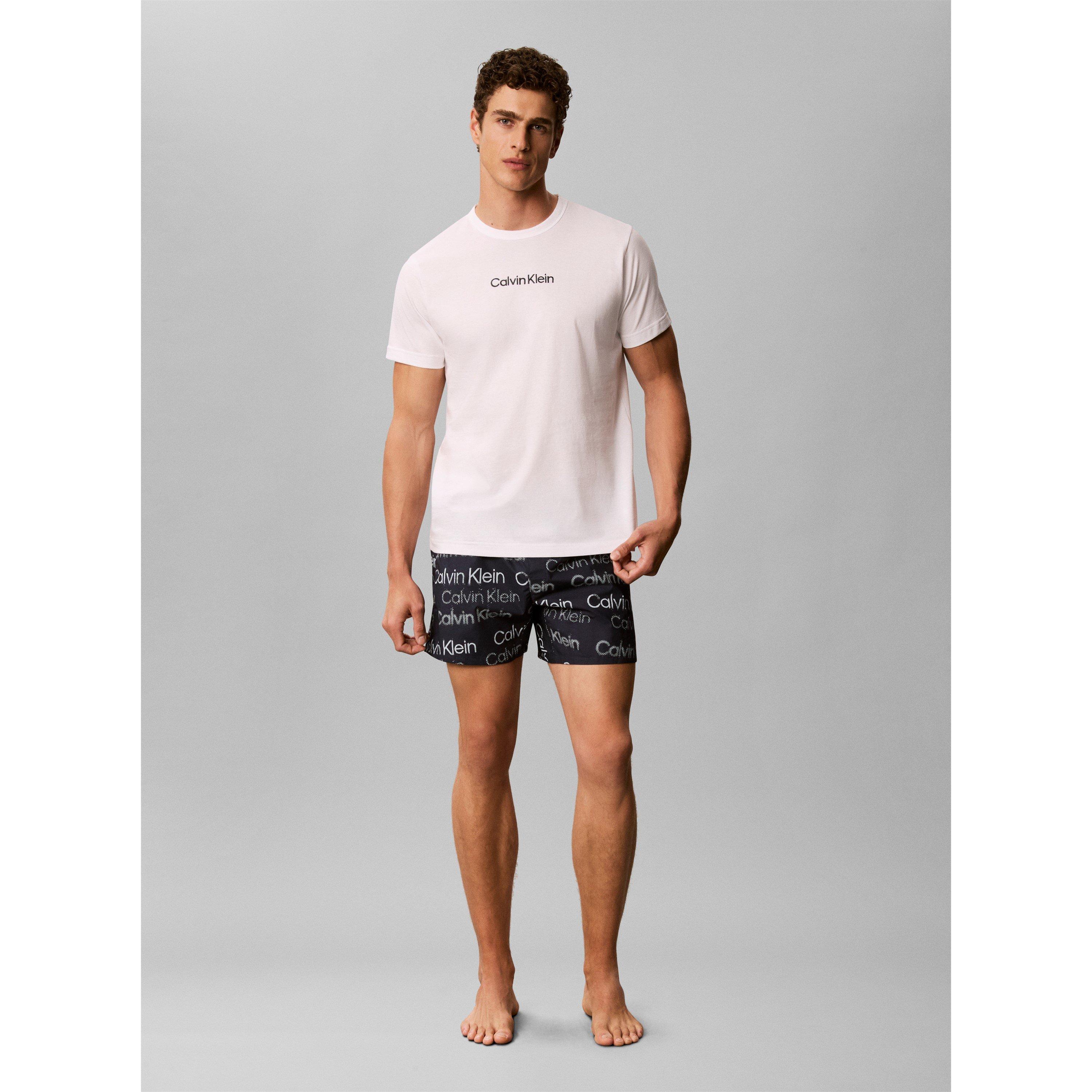 White/Blue - Calvin Klein - Calvin TeeShortPJSet Sn64 - 2