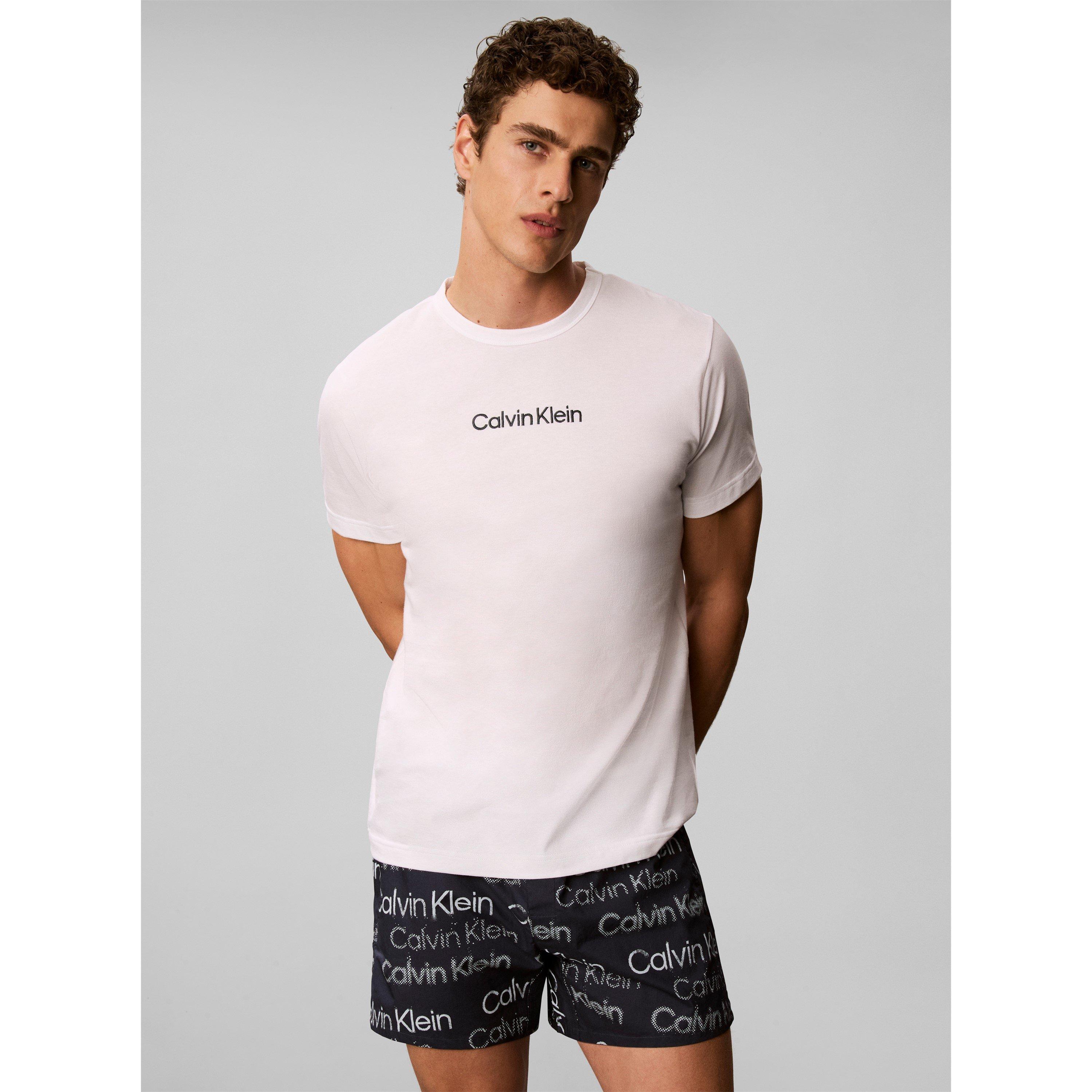 White/Blue - Calvin Klein - Calvin TeeShortPJSet Sn64 - 4