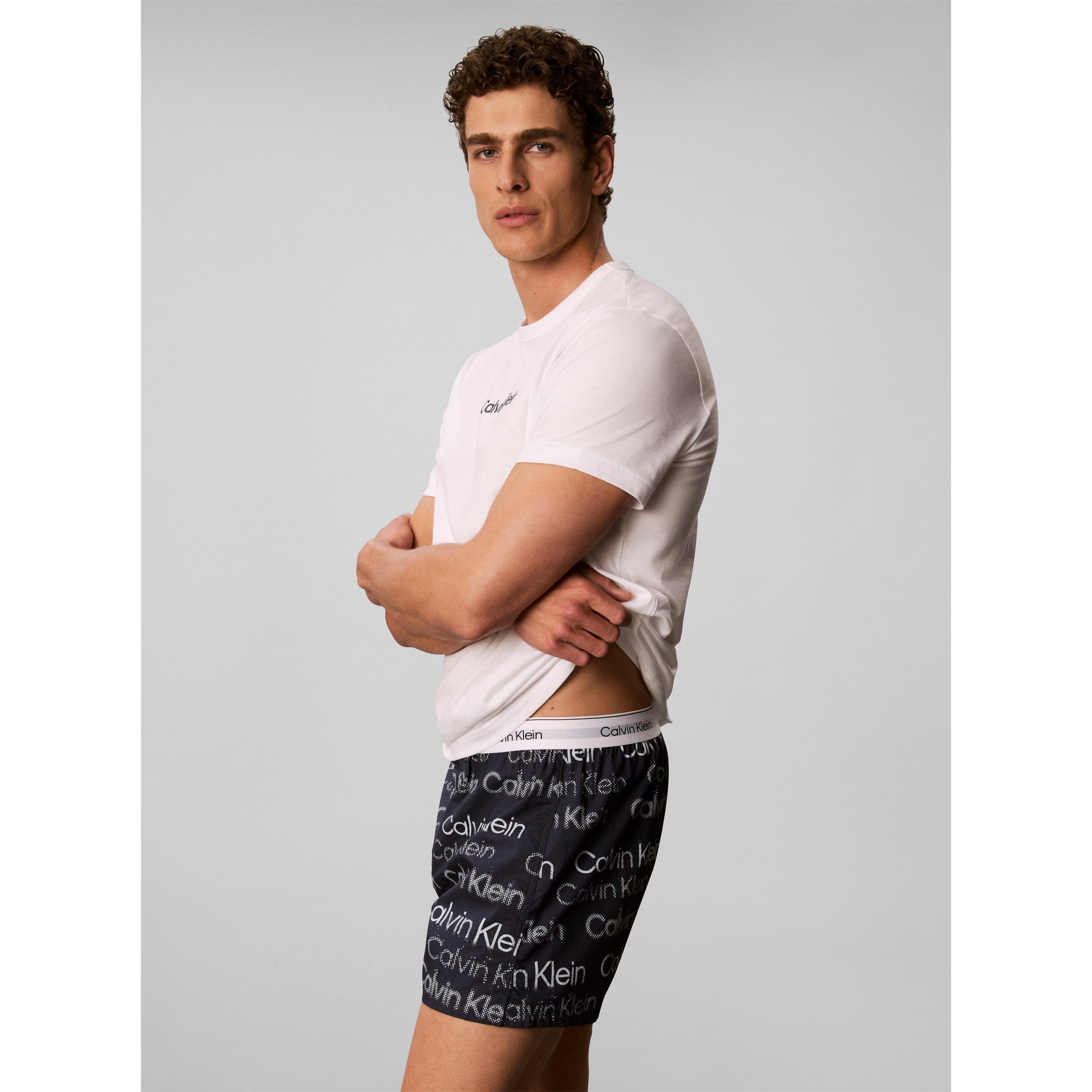 White/Blue - Calvin Klein - Calvin TeeShortPJSet Sn64 - 5