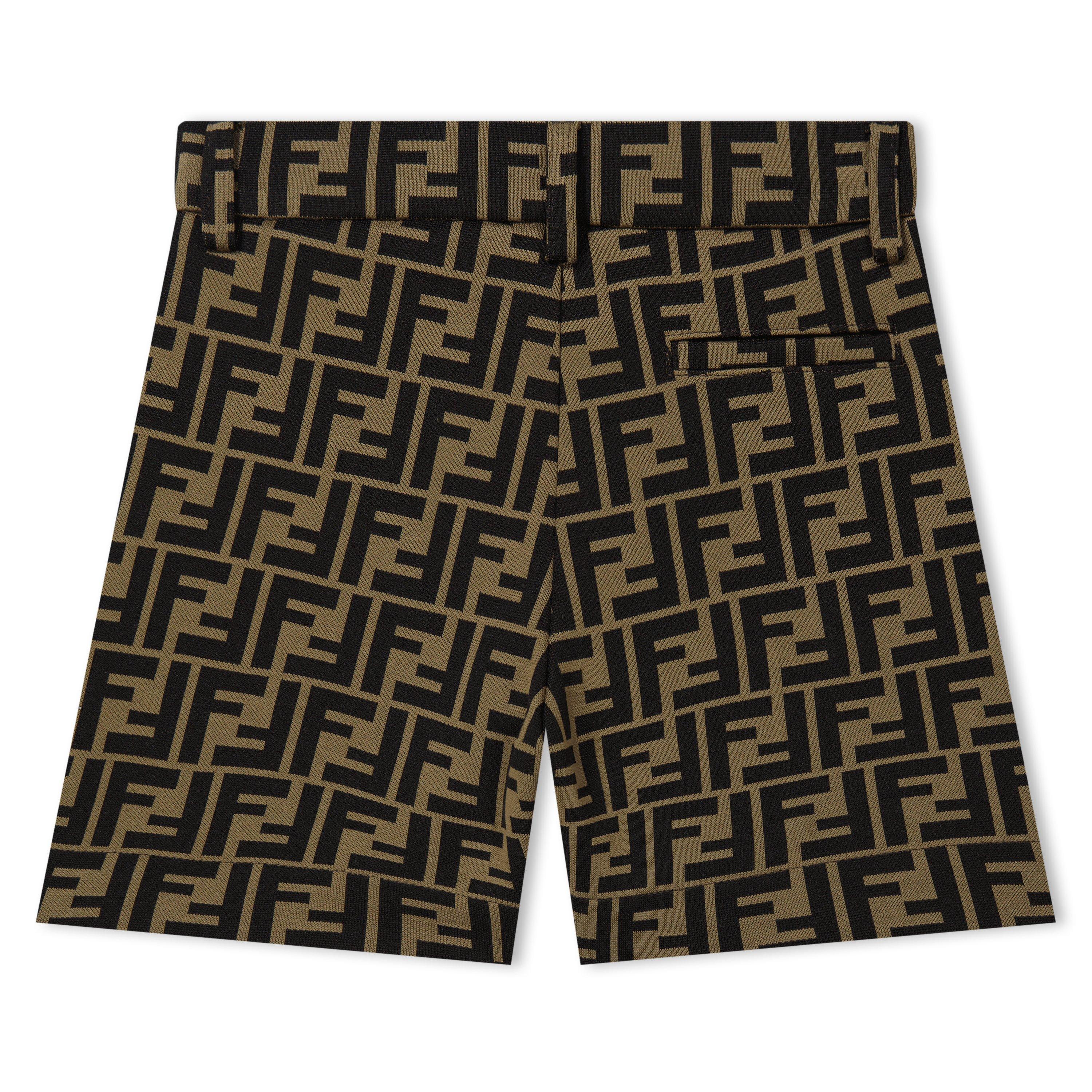 Brown F0E0X - Fendi - Ff Monogram Shorts - 2