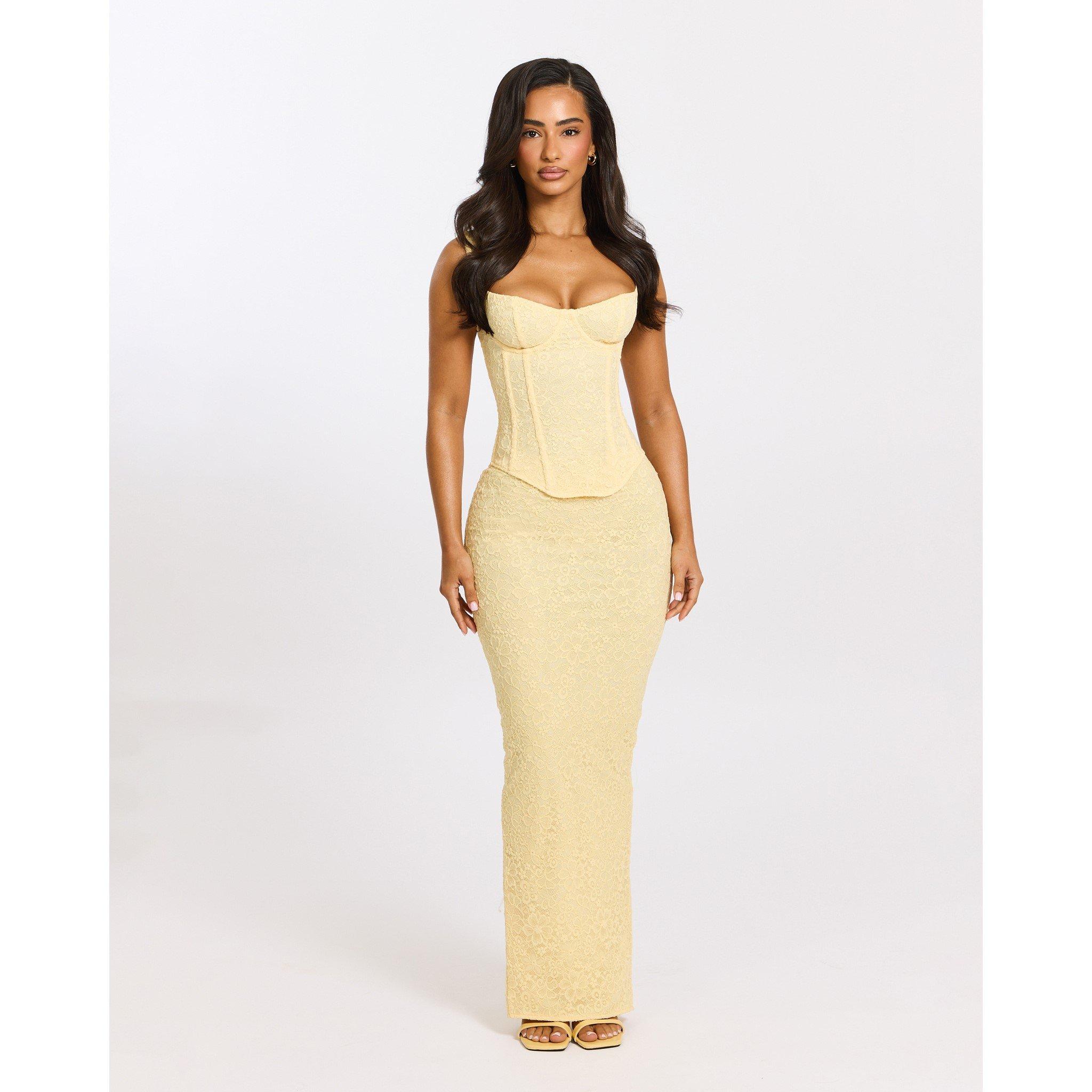 Lemon - Mars The Label - Women's Cinched Lace Clothing Set - 1
