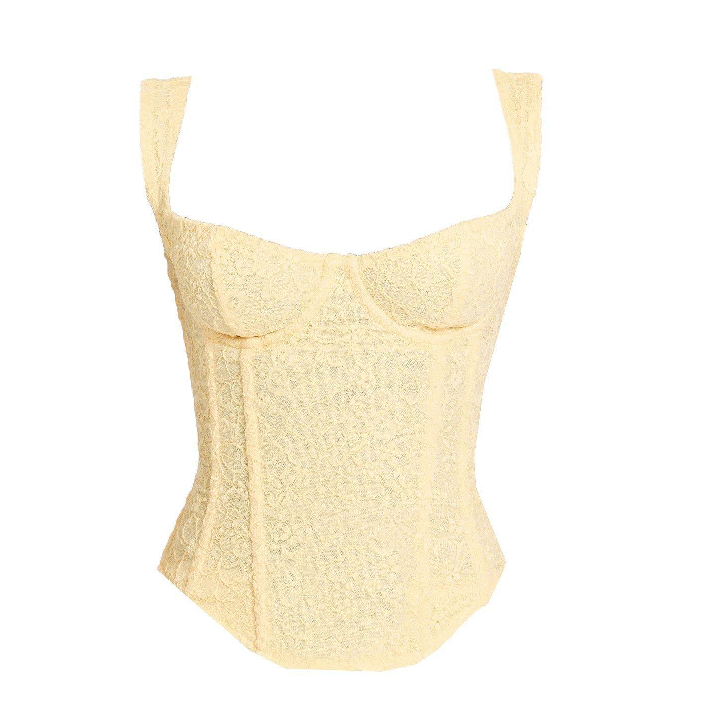 Lemon - Mars The Label - Women's Cinched Lace Clothing Set - 5