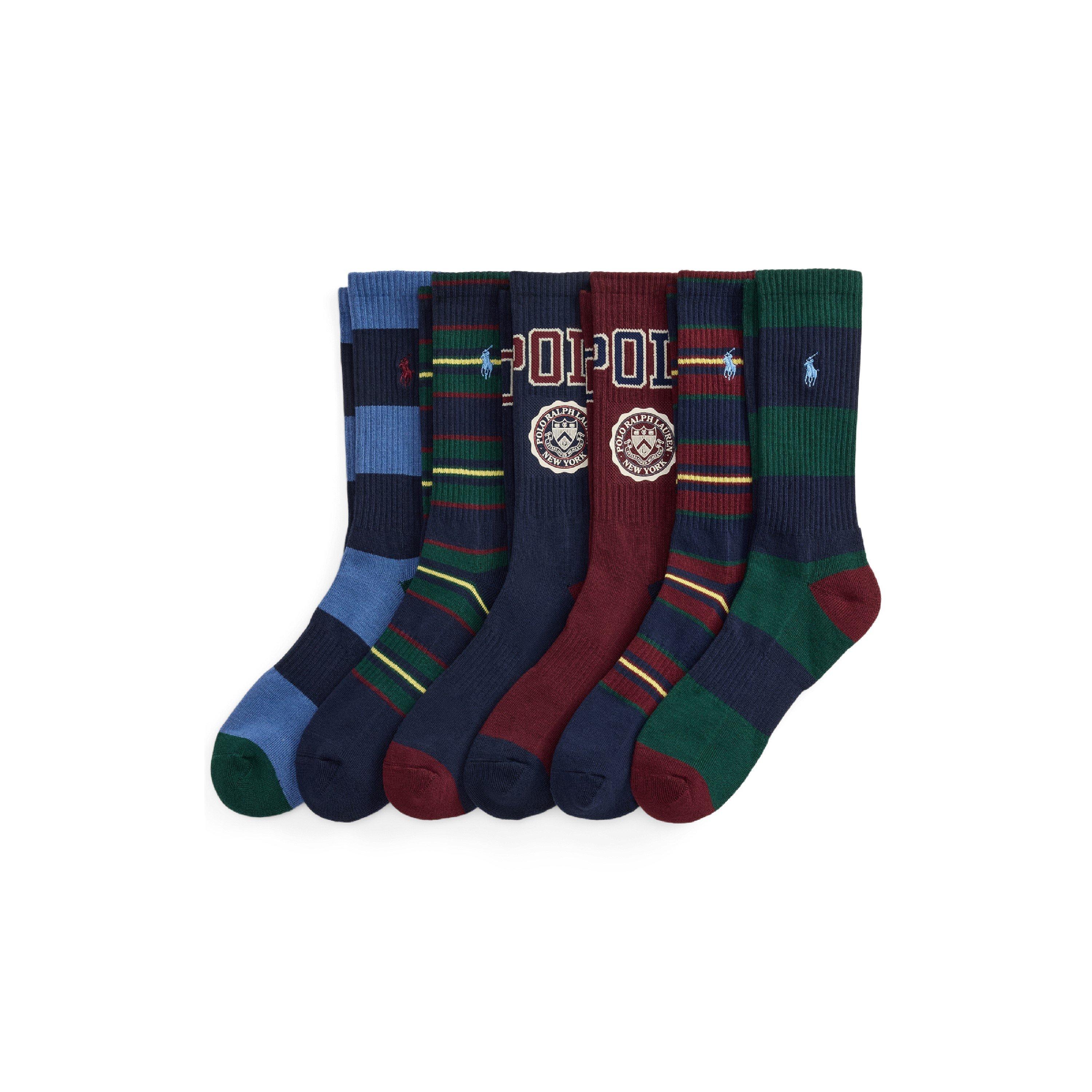 Multi - Polo Ralph Lauren - 6-Pack Crest Crew Socks - 1